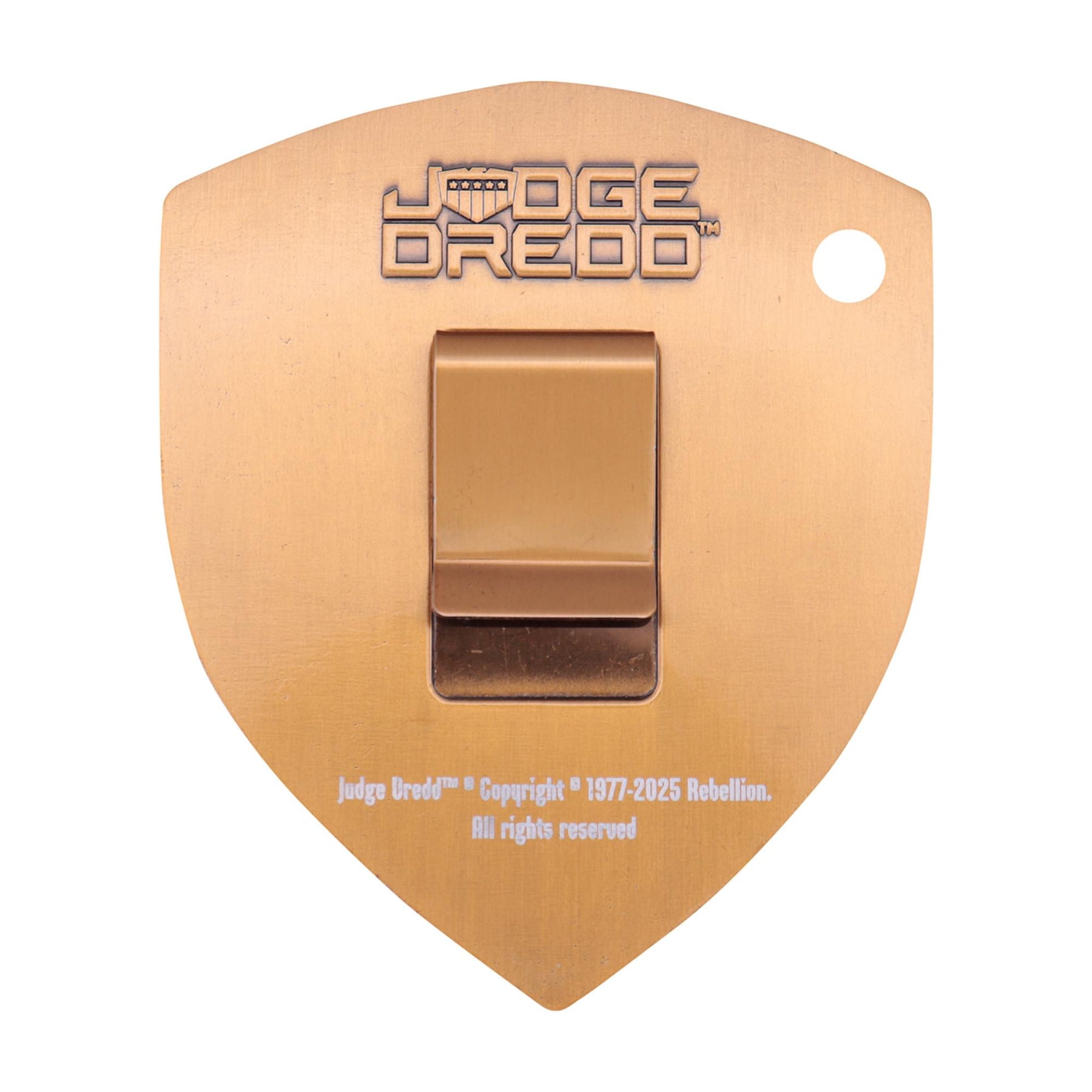 2000 AD Judge Dredd Badge Limited Edition Gold-Plated Metal Replica