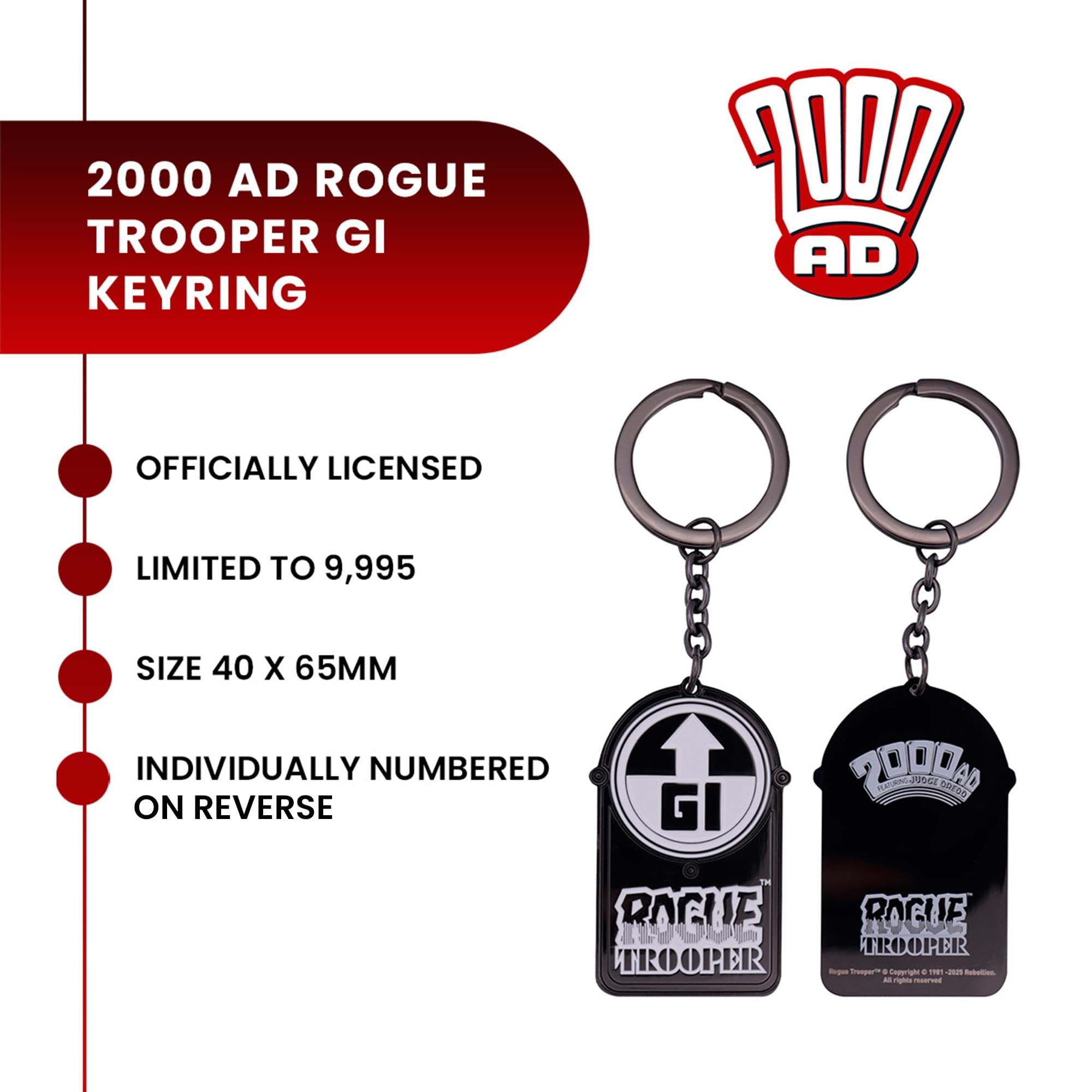 2000 AD Rogue Trooper GI Limited Edition Metal Keychain