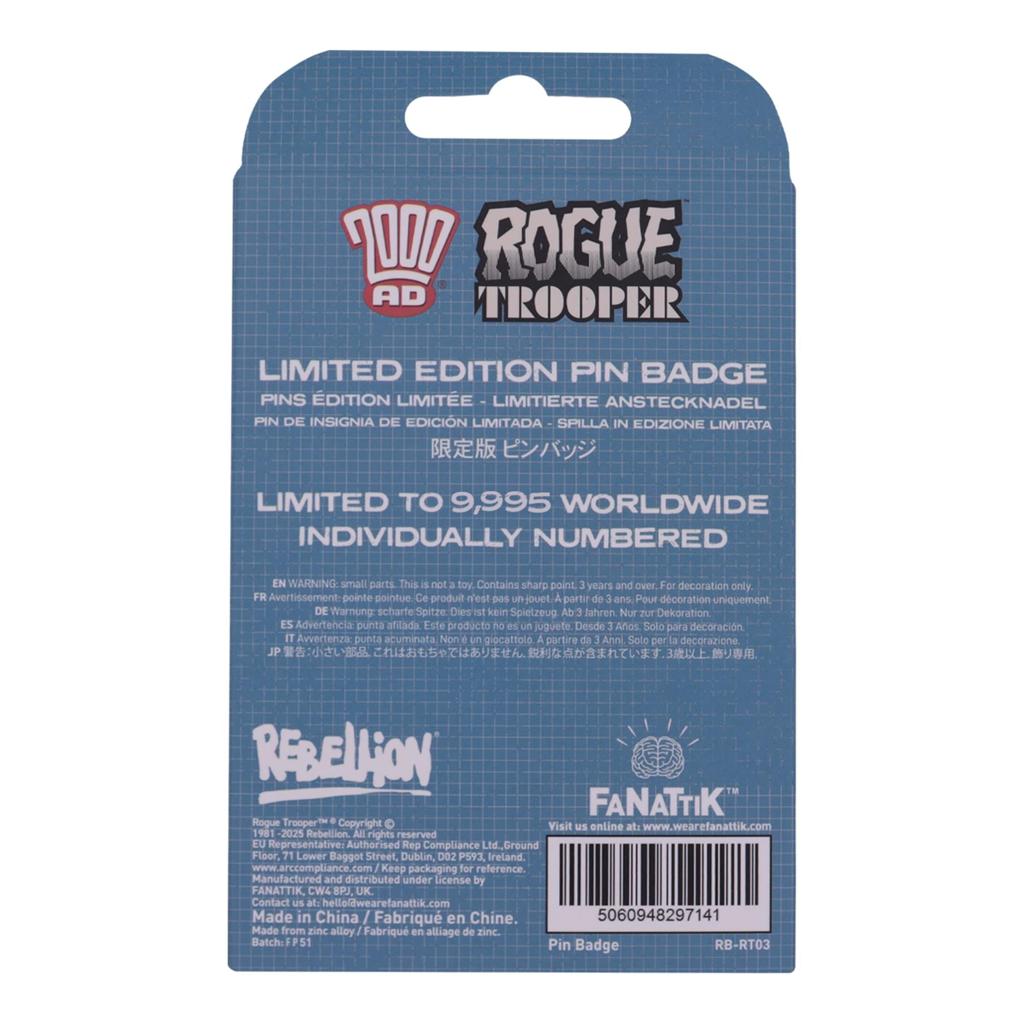 2000 AD Rogue Trooper GI Limited Edition Pin Badge