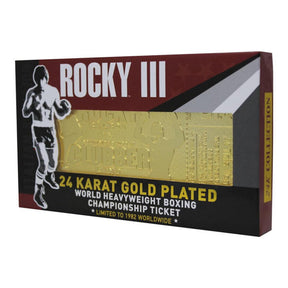 Rocky III Limited Edition 24k Gold Plated Fight Ticket