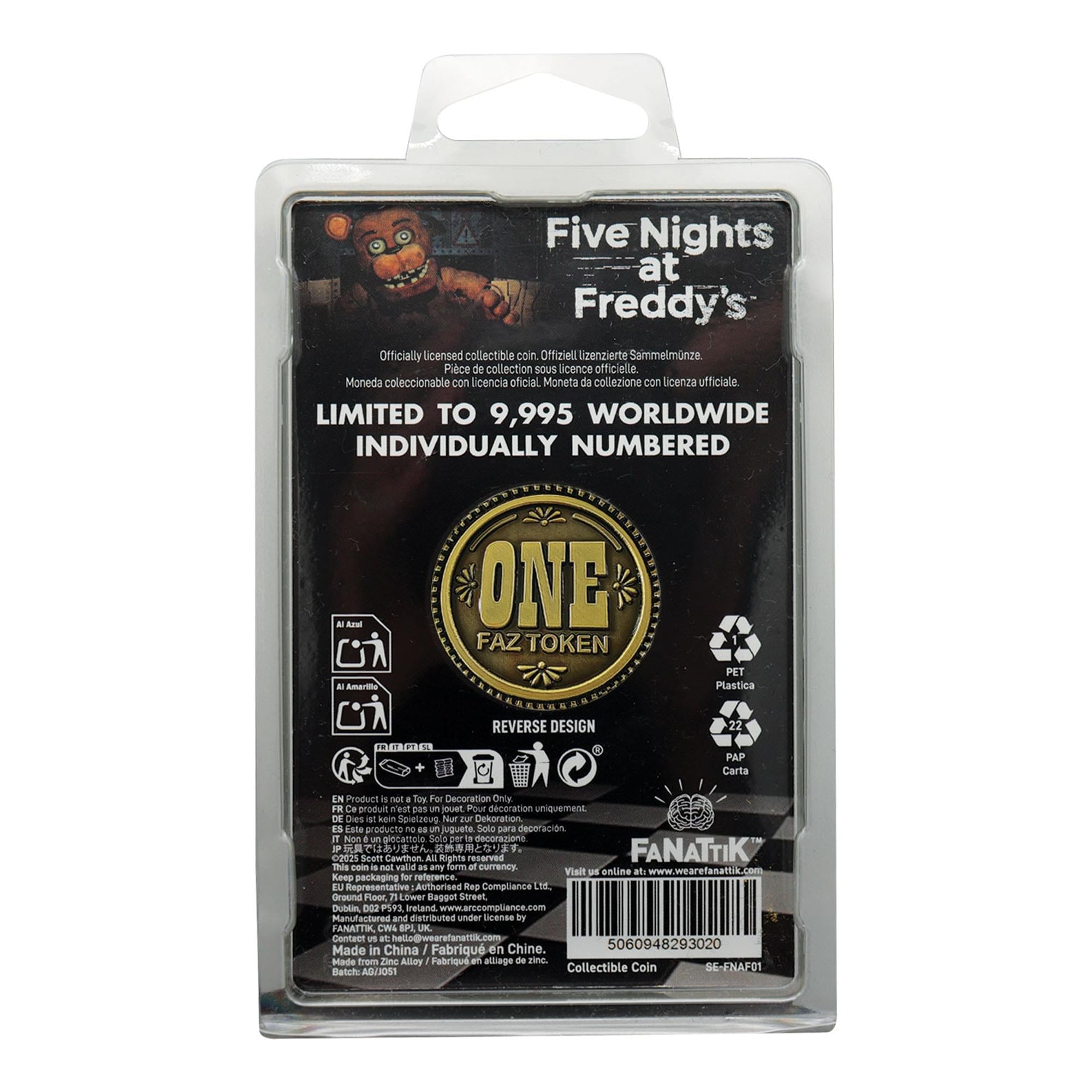 Five Nights At Freddy's "One Faz" Limited Edition Replica Coin