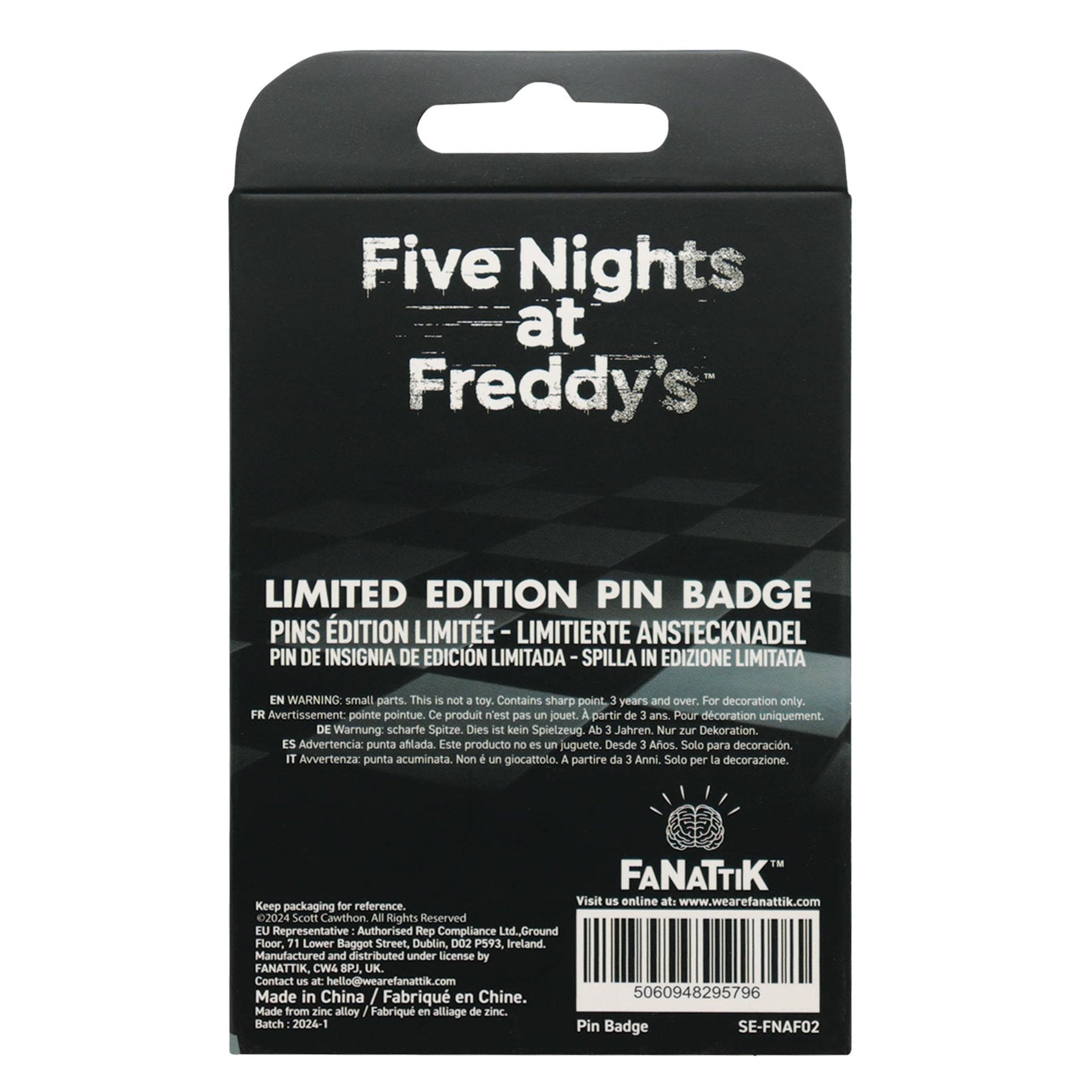 Five Nights At Freddy's "Fazbear Entertainment" Limited Edition Pin Badge
