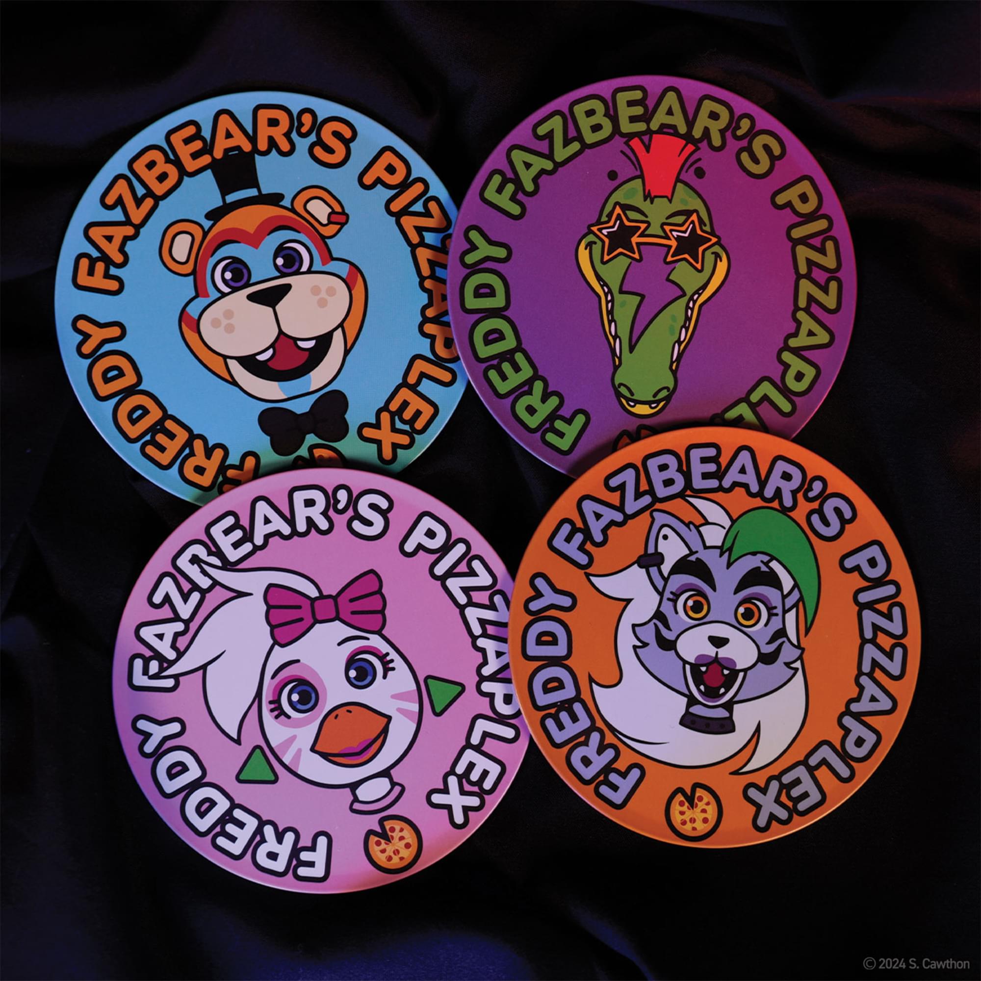 Five Nights at Freddy's 4-Piece Printed Drink Coaster Set