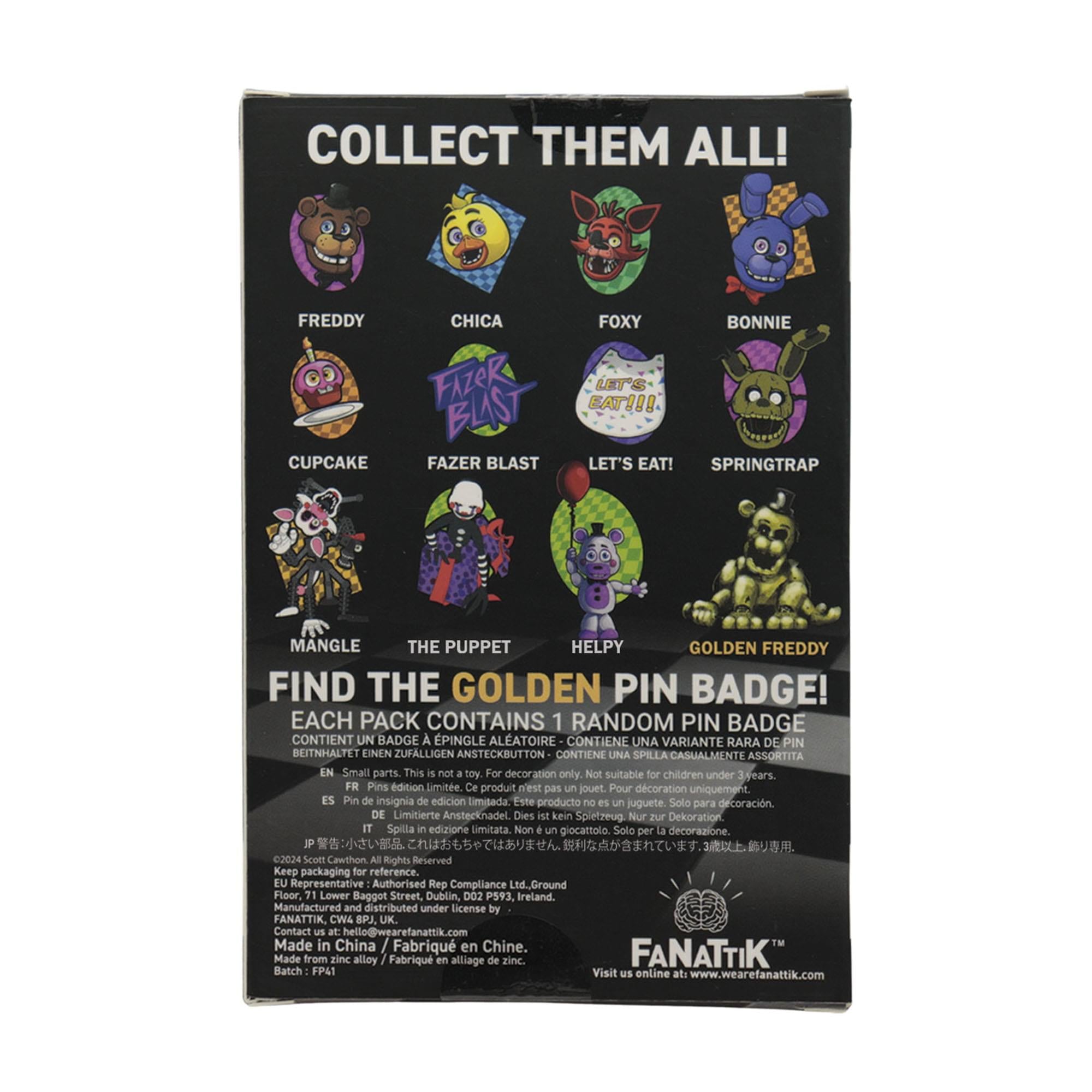 Five Nights At Freddy's Mystery Pin Badge | One Random