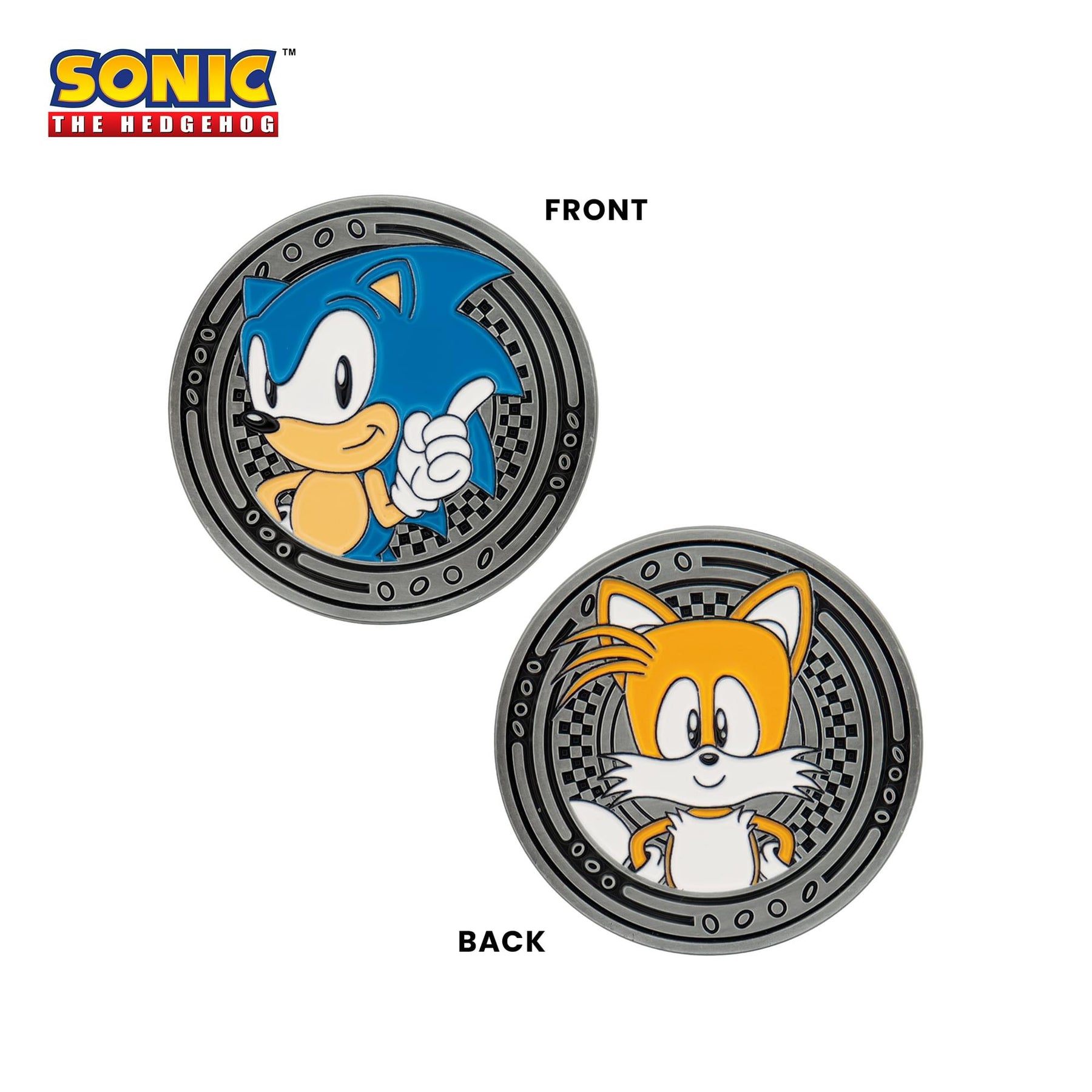 Sonic The Hedgehog Limited Edition Sonic and Tails Silver-Plated Replica Coin