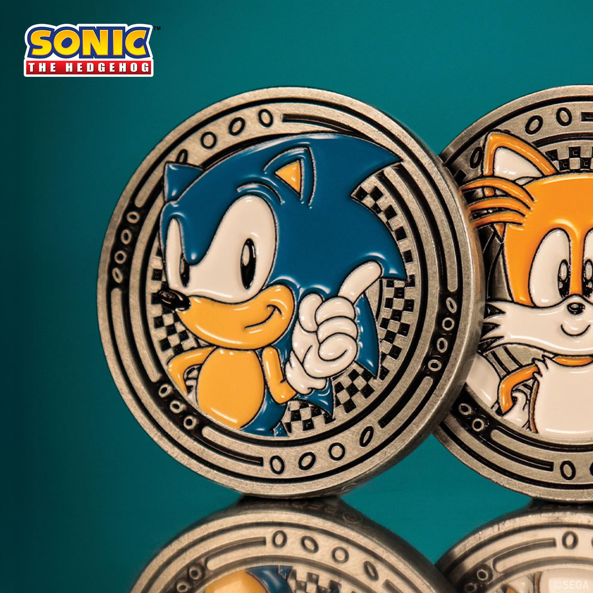 Sonic The Hedgehog Limited Edition Sonic and Tails Silver-Plated Replica Coin