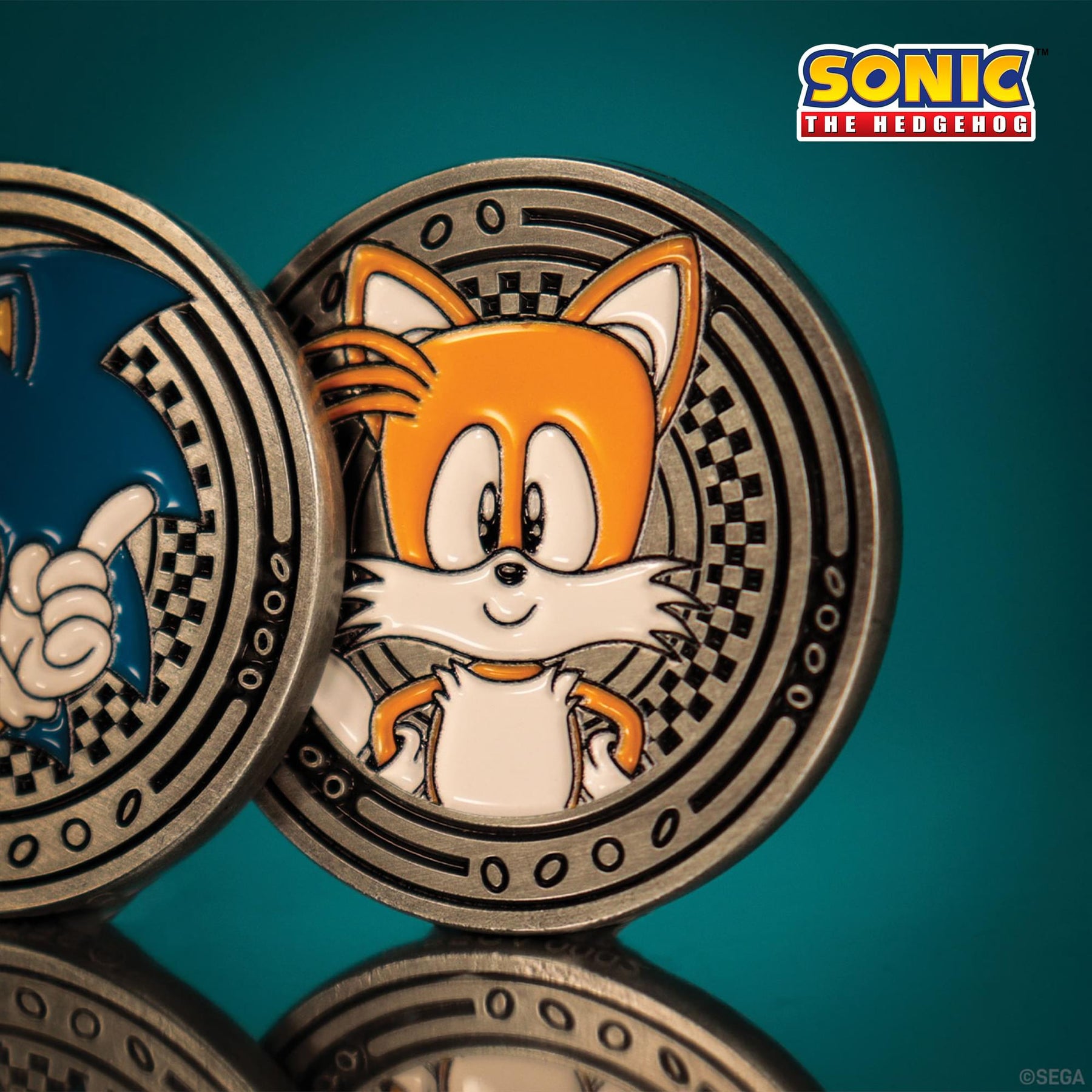 Sonic The Hedgehog Limited Edition Sonic and Tails Silver-Plated Replica Coin