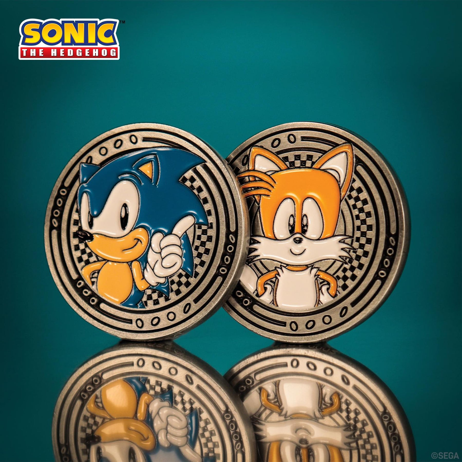 Sonic The Hedgehog Limited Edition Sonic and Tails Silver-Plated Replica Coin
