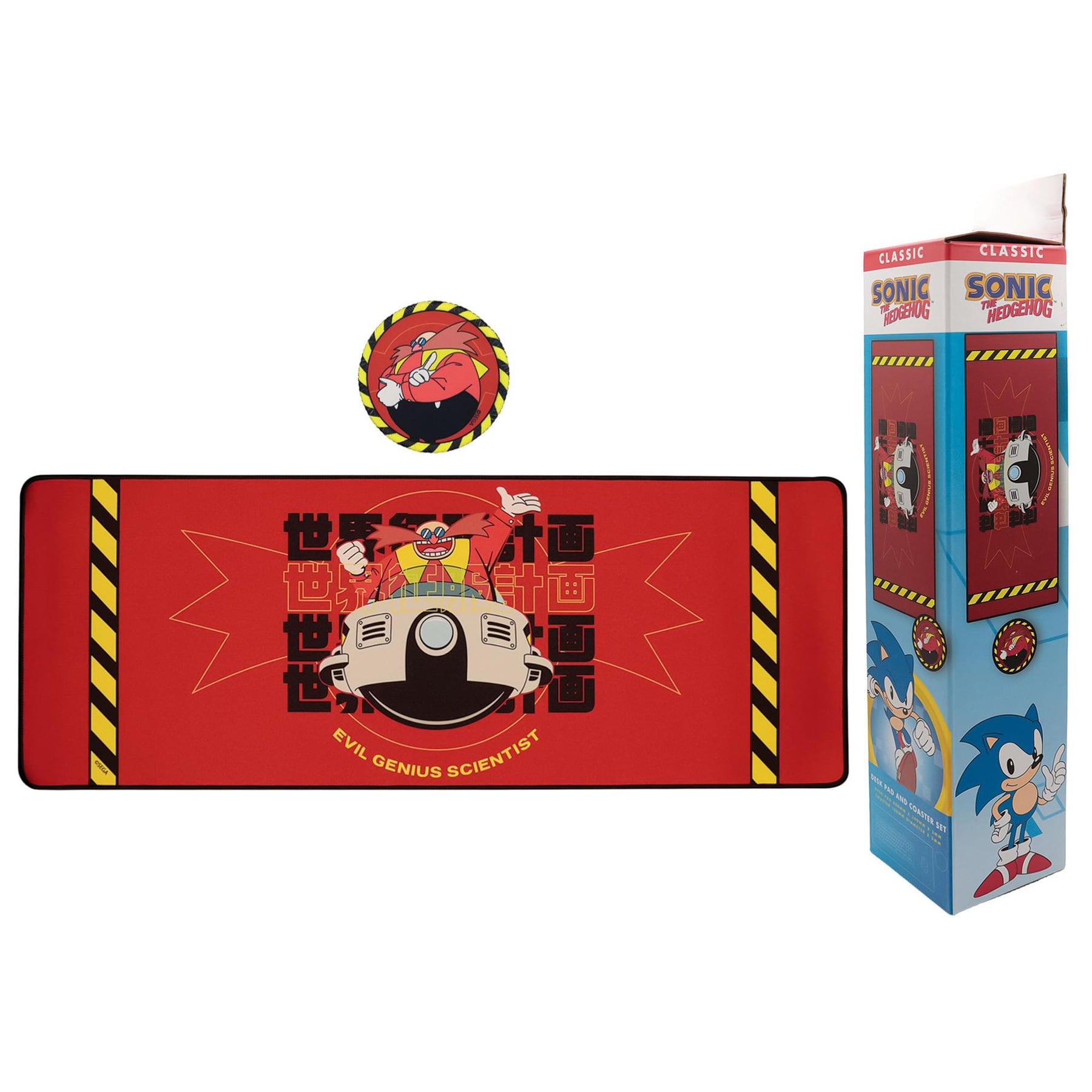 Sonic The Hedgehog Dr. Eggman Deskpad and Coaster Set