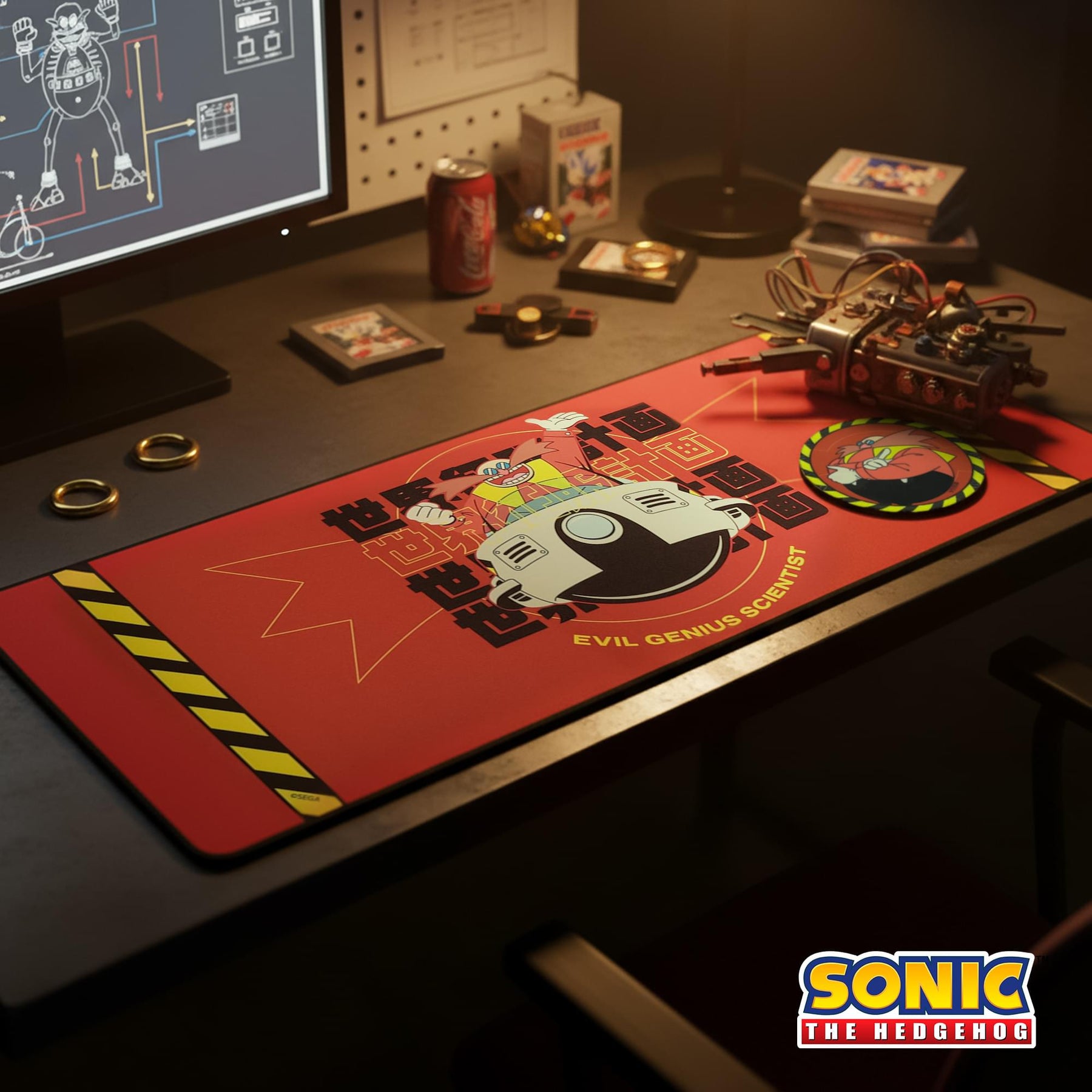 Sonic The Hedgehog Dr. Eggman Deskpad and Coaster Set