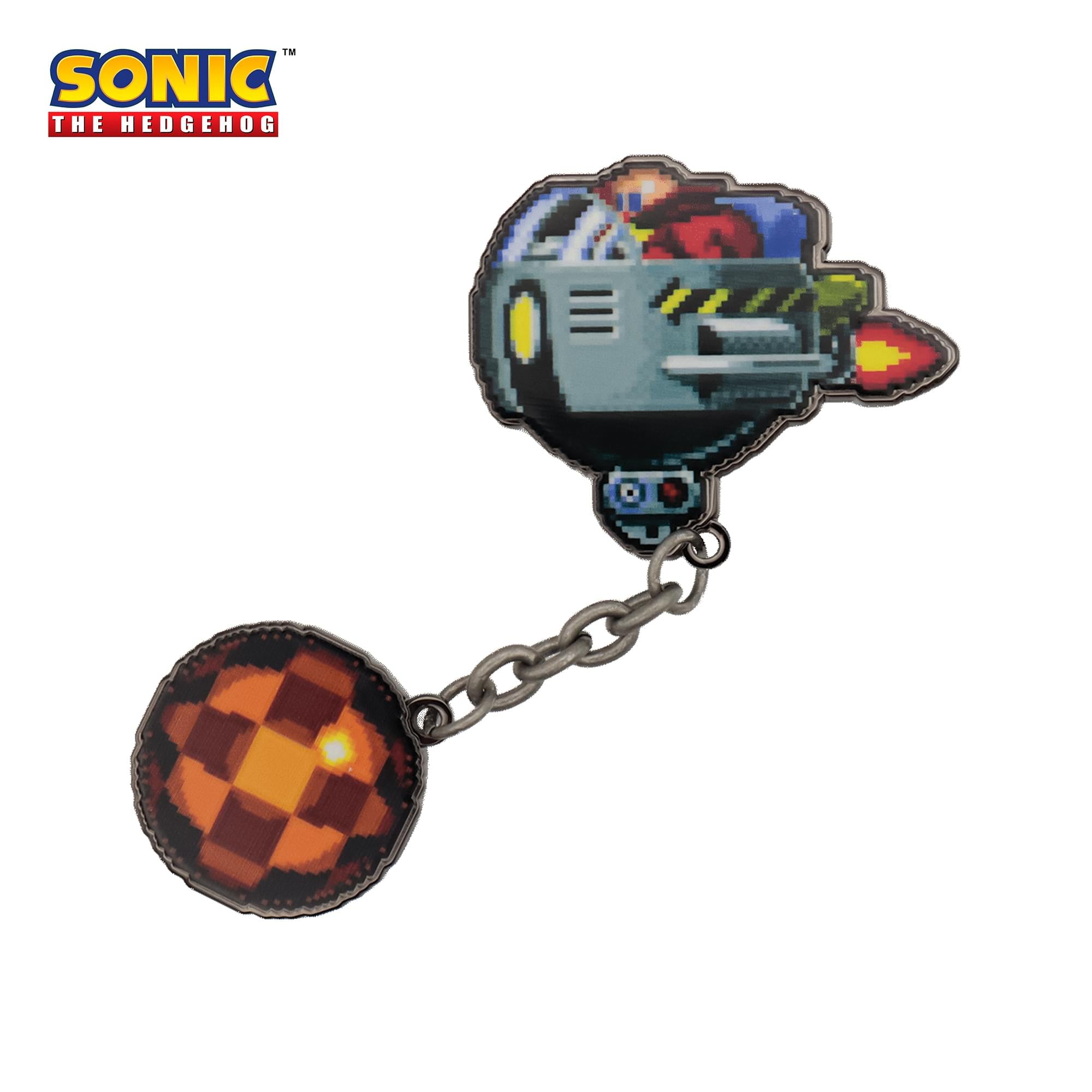Sonic The Hedgehog Limited Edition Dr. Eggman Egg Mobile Chained Pin Badge