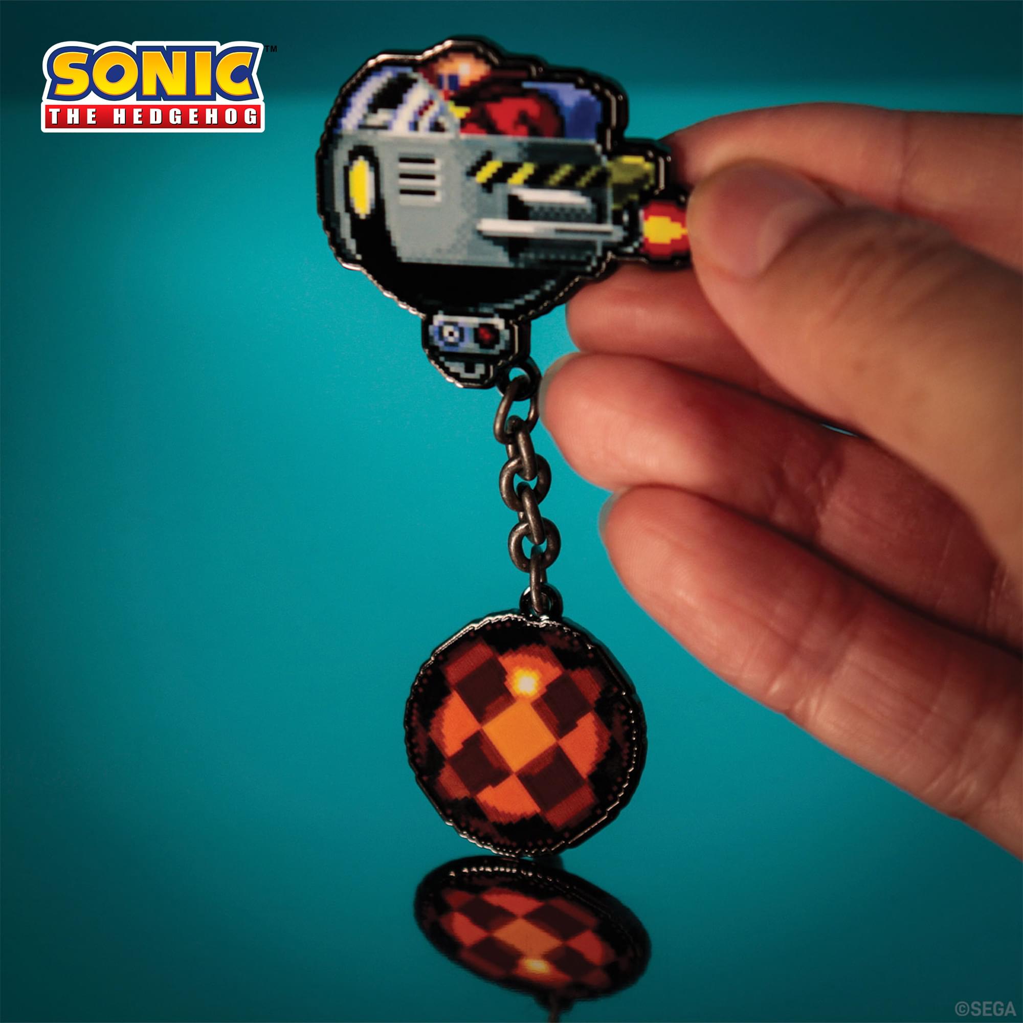 Sonic The Hedgehog Limited Edition Dr. Eggman Egg Mobile Chained Pin Badge
