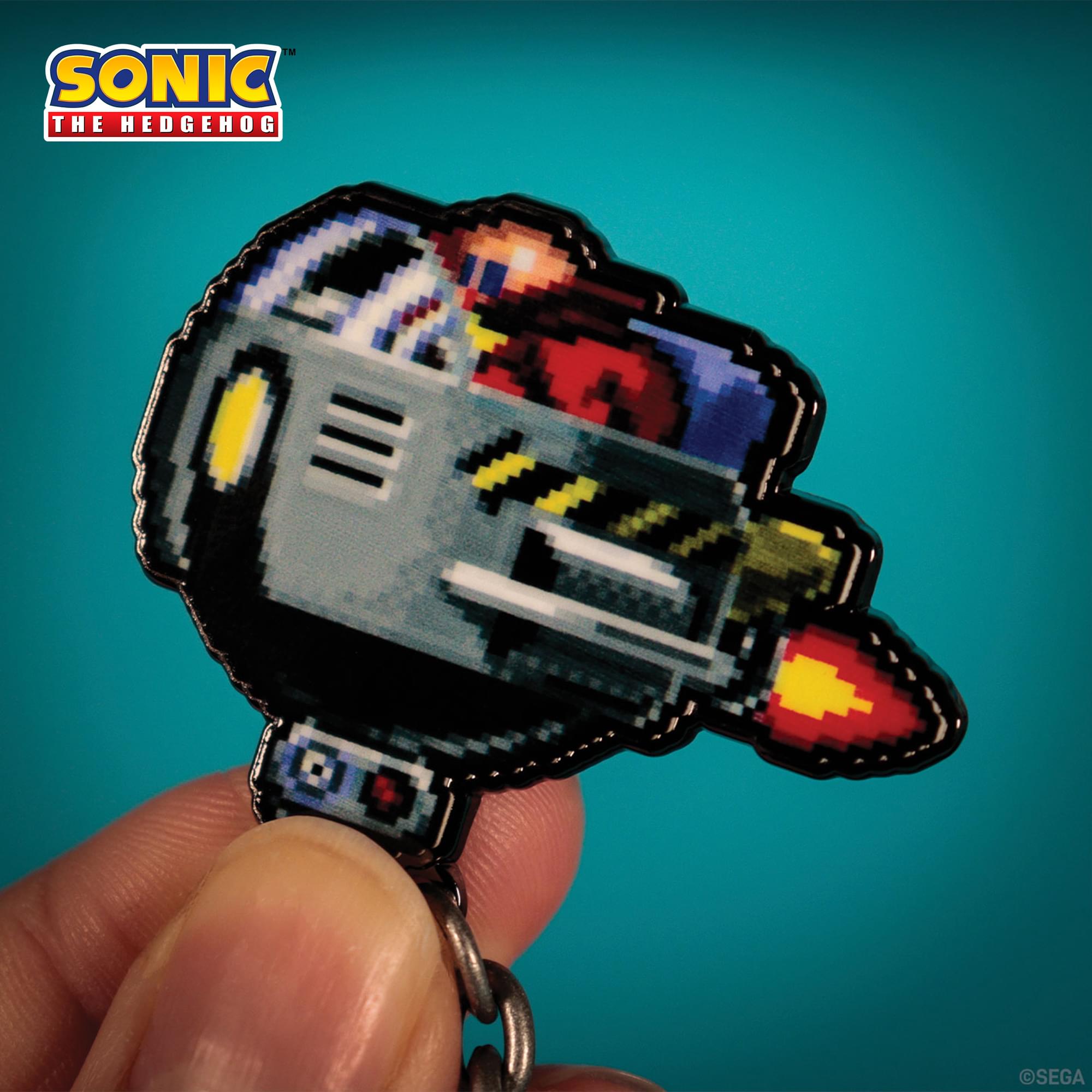 Sonic The Hedgehog Limited Edition Dr. Eggman Egg Mobile Chained Pin Badge