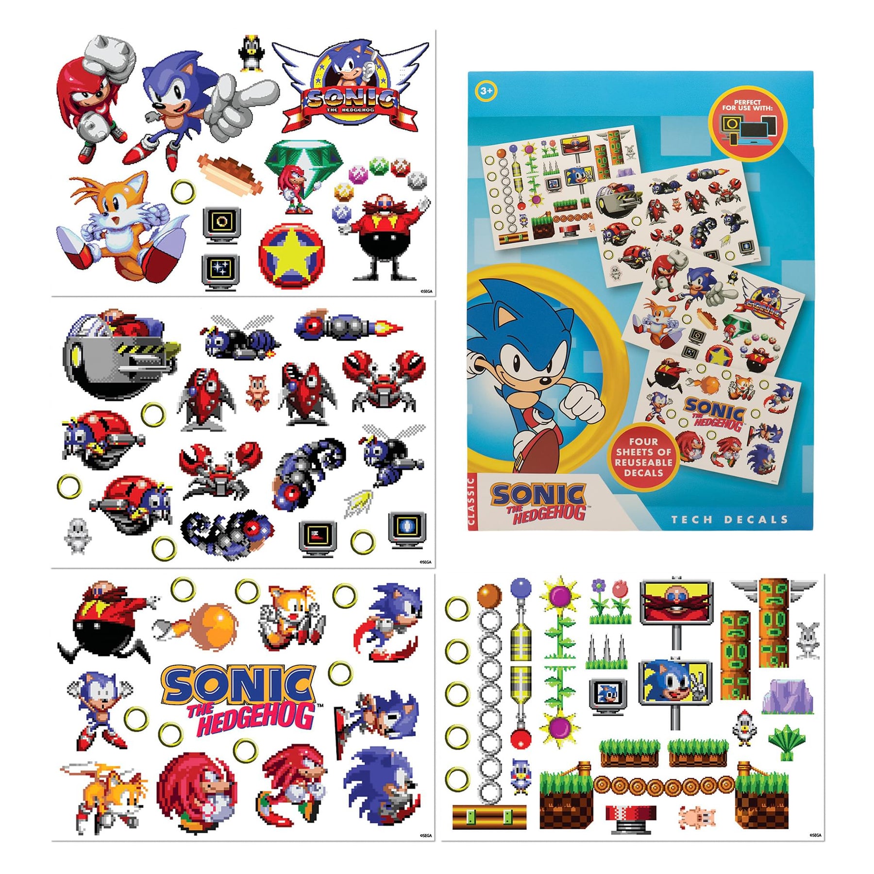 Sonic The Hedgehog Retro Tech Decals | 70+ Stickers