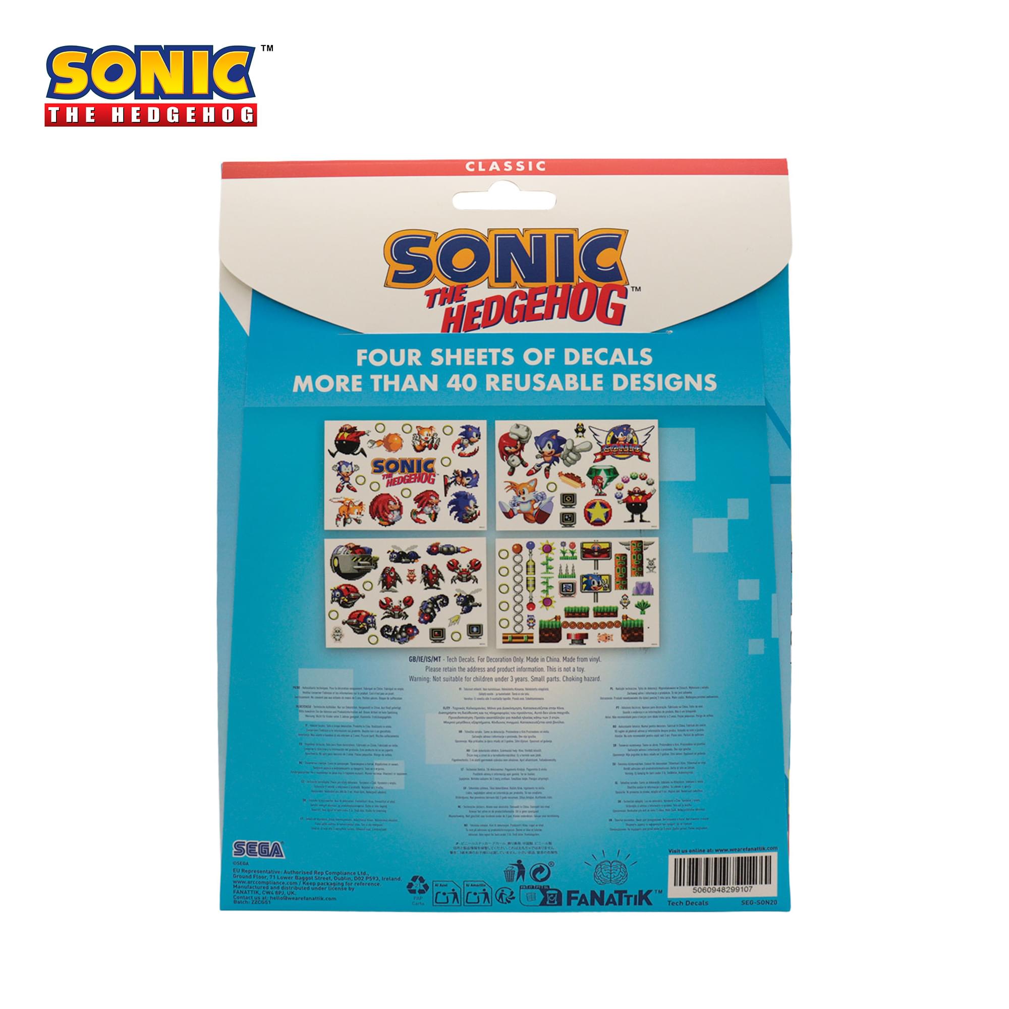 Sonic The Hedgehog Retro Tech Decals | 70+ Stickers