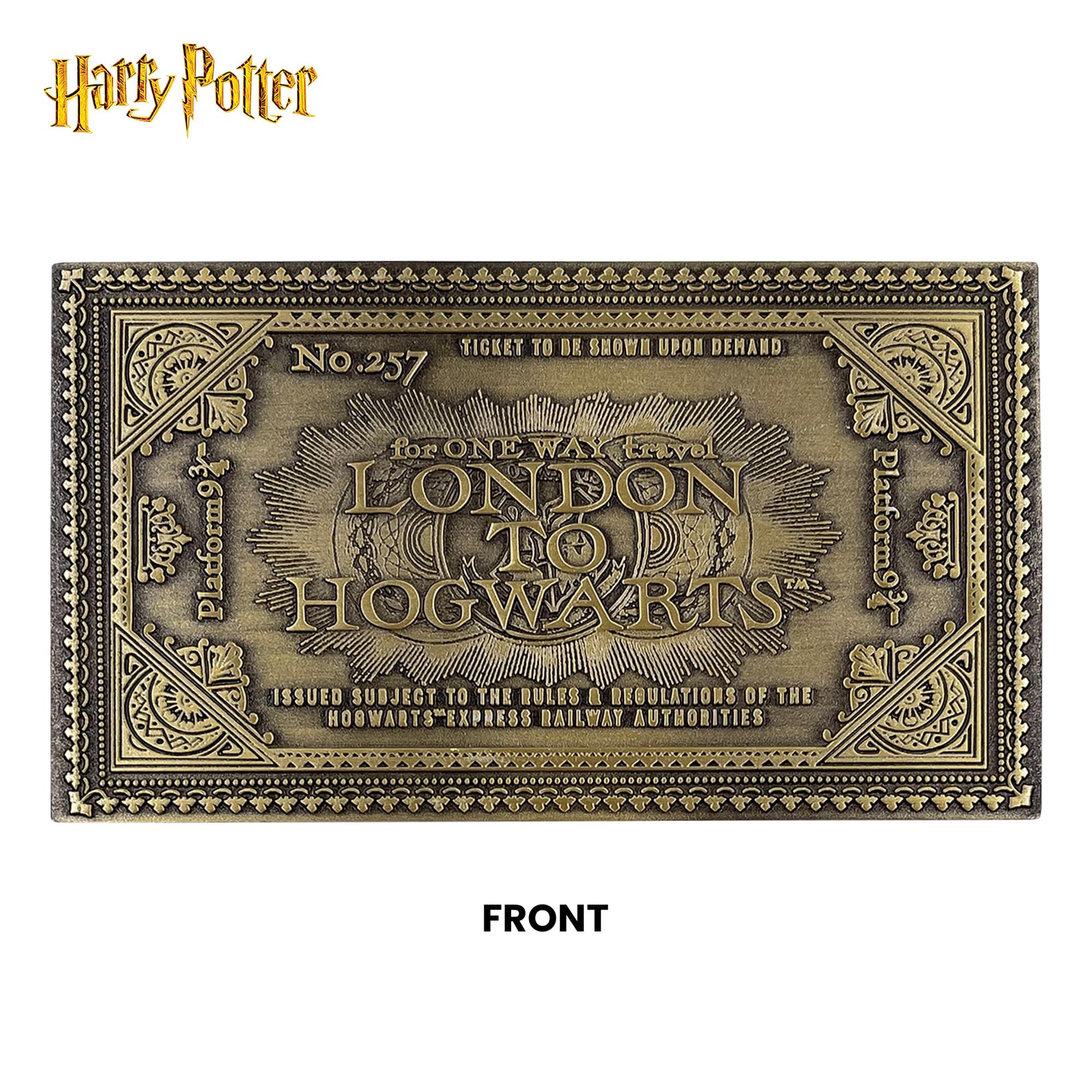 Harry Potter Hogwarts Express Train Ticket Limited Edition Metal Replica