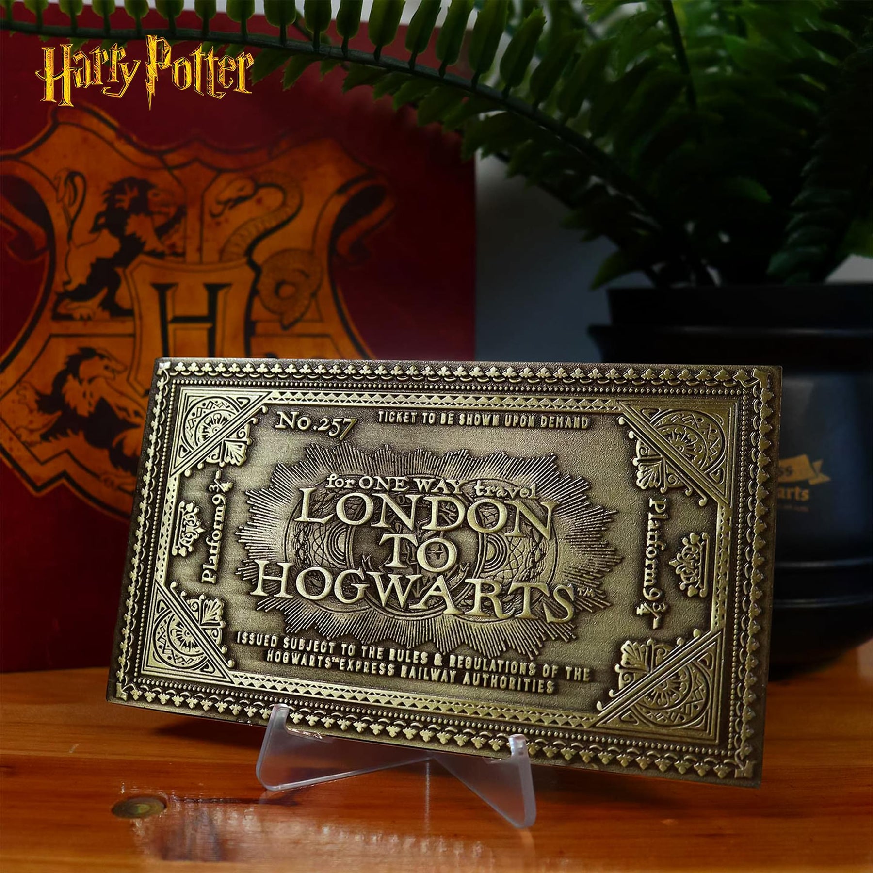 Harry Potter Hogwarts Express Train Ticket Limited Edition Metal Replica