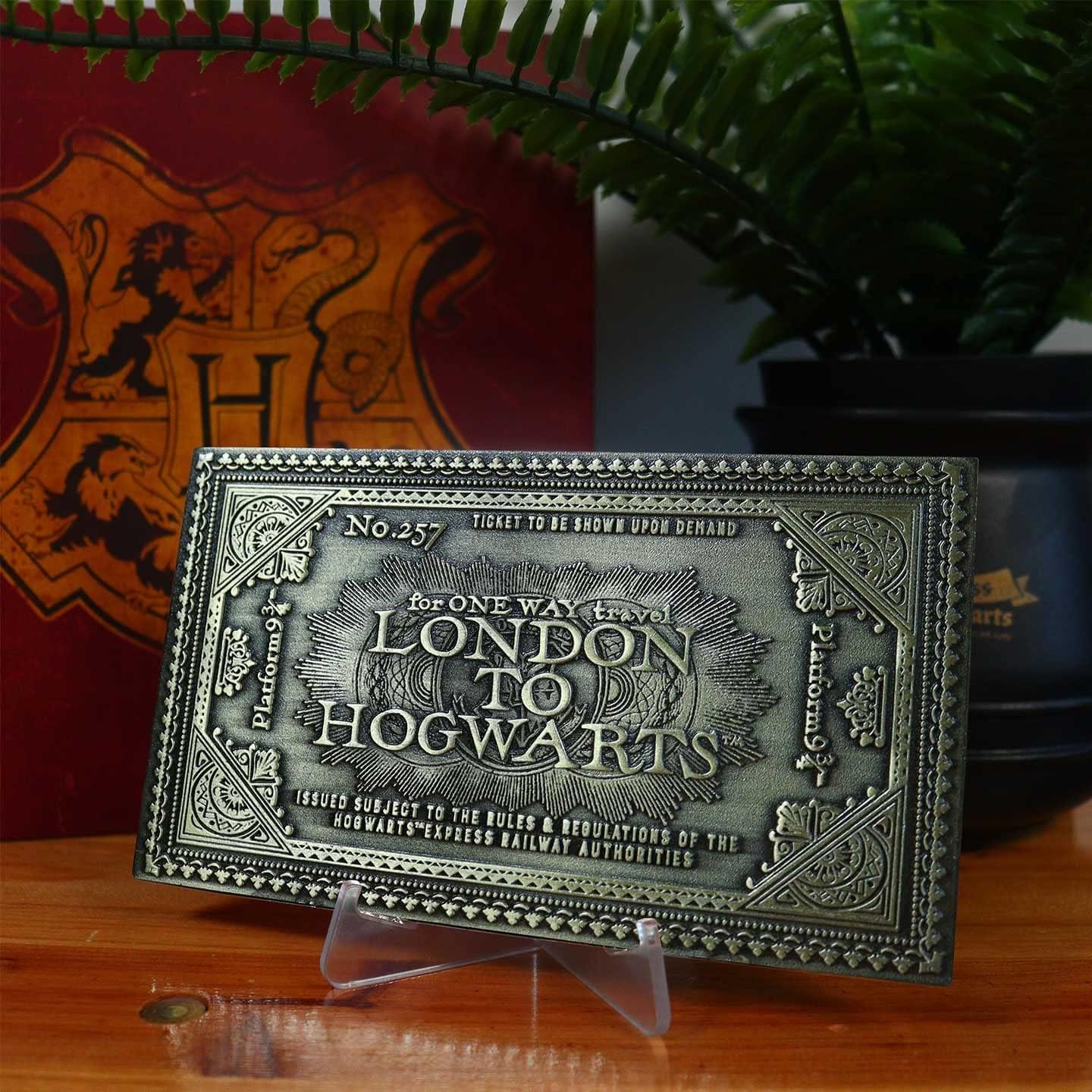 Harry Potter Hogwarts Express Train Ticket Limited Edition Metal Replica