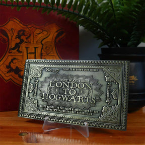 Harry Potter Hogwarts Express Train Ticket Limited Edition Metal Replica