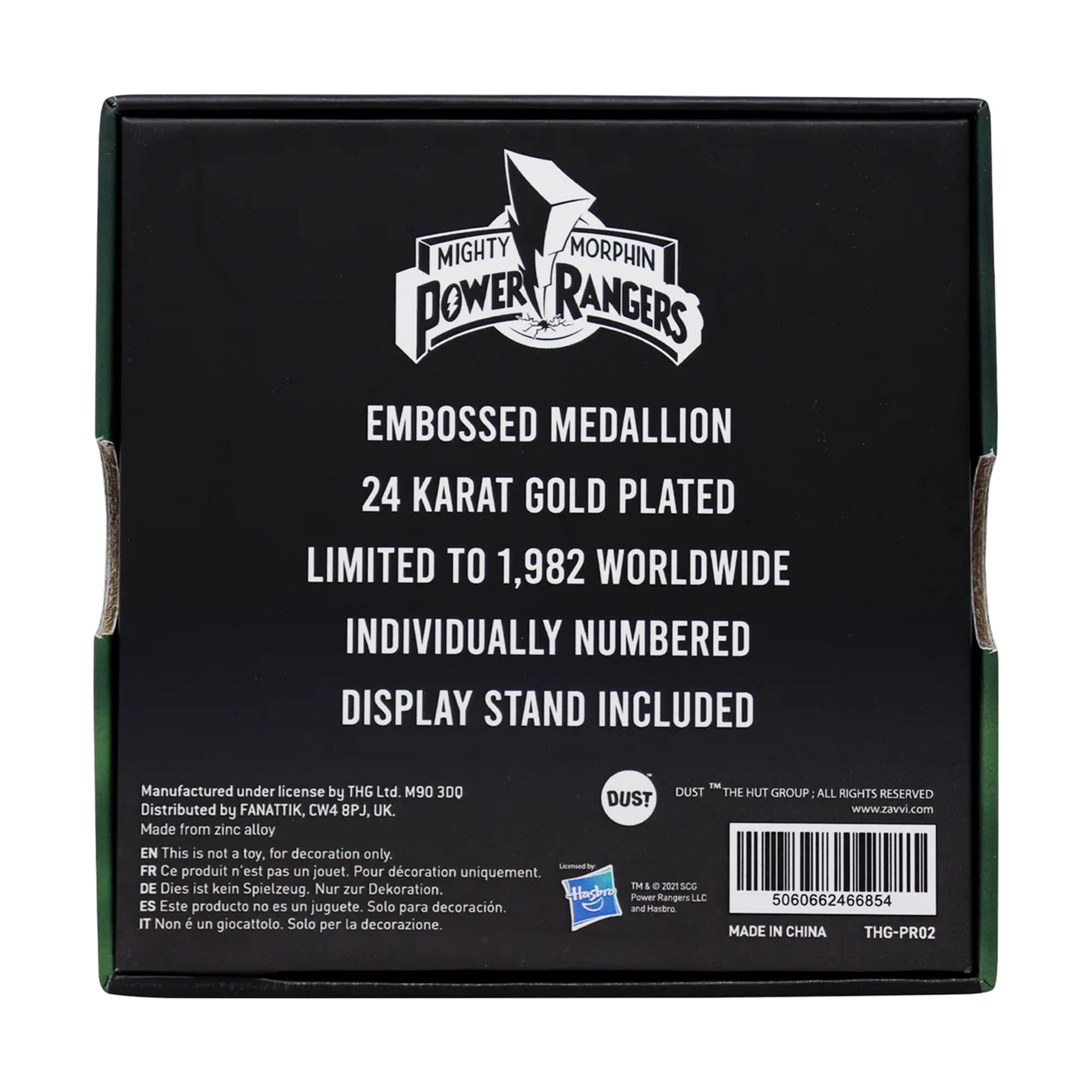 Power Rangers Limited Edition 24k Gold Plated Medallion