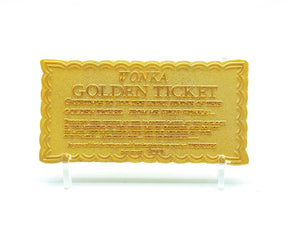 Willy Wonka 24K Mini Gold Plated Golden Ticket Limited Edition Replica