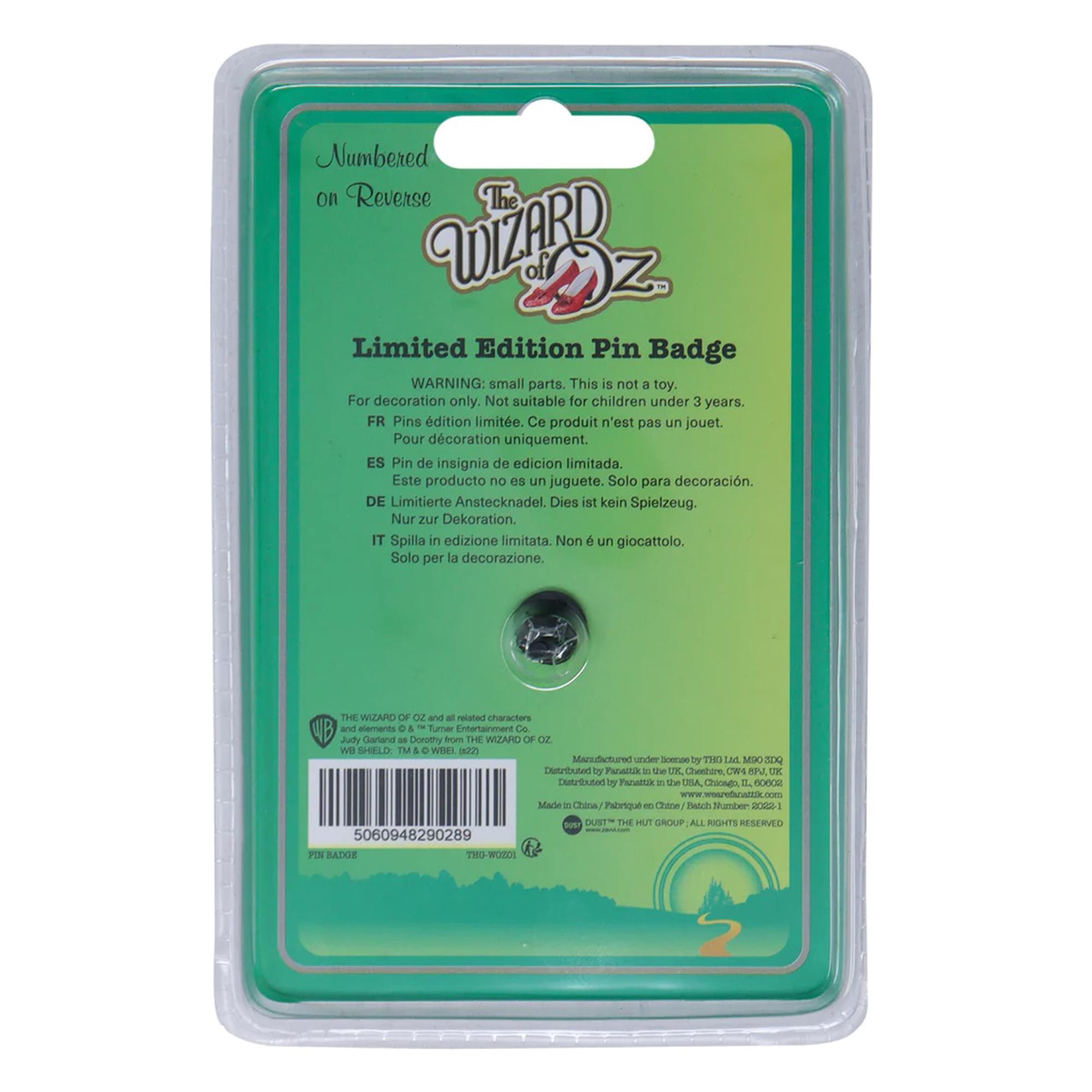 The Wizard of Oz Limited Edition Courage Medal Pin Badge