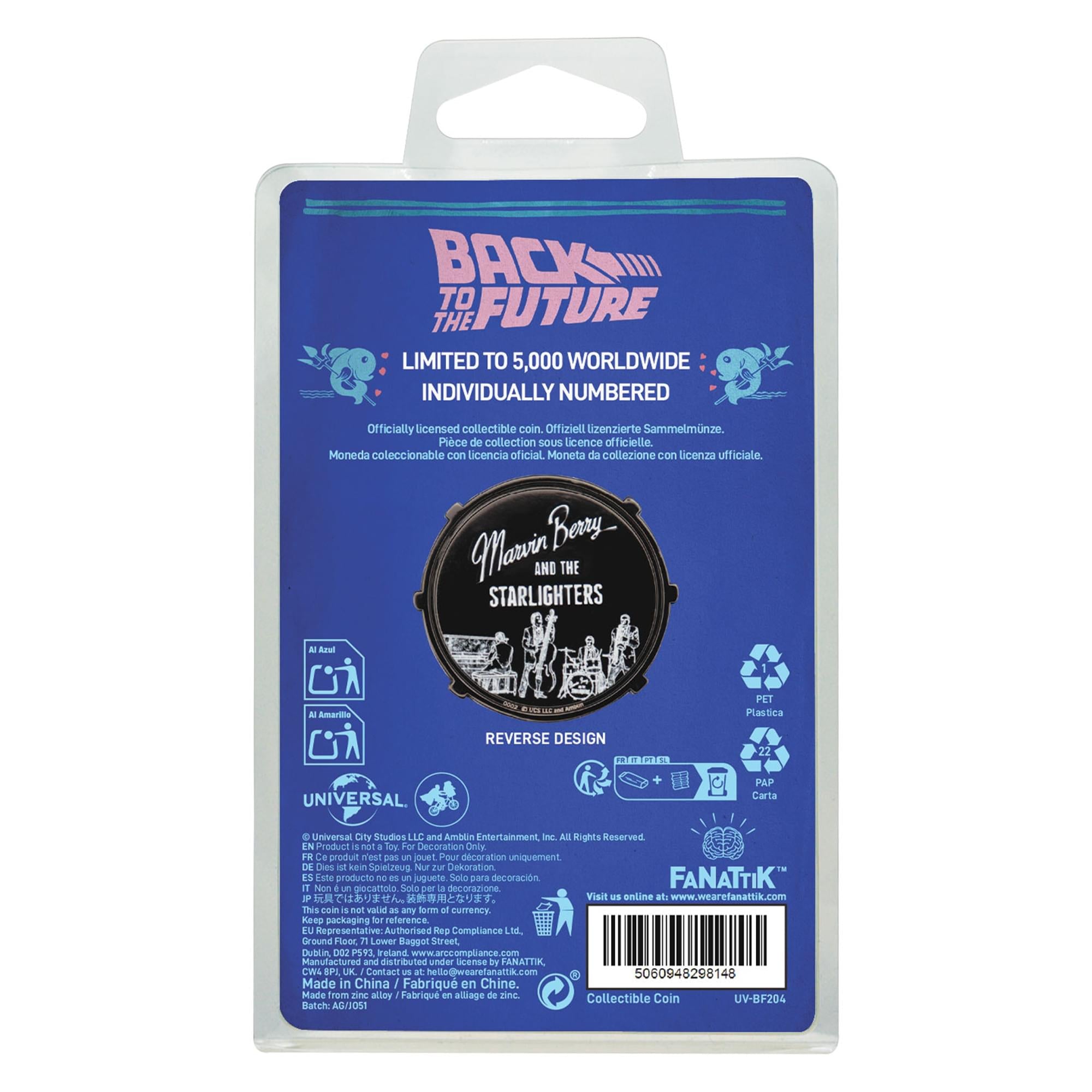 Back To The Future Marvin Berry and The Starlighters Limited Edition Coin