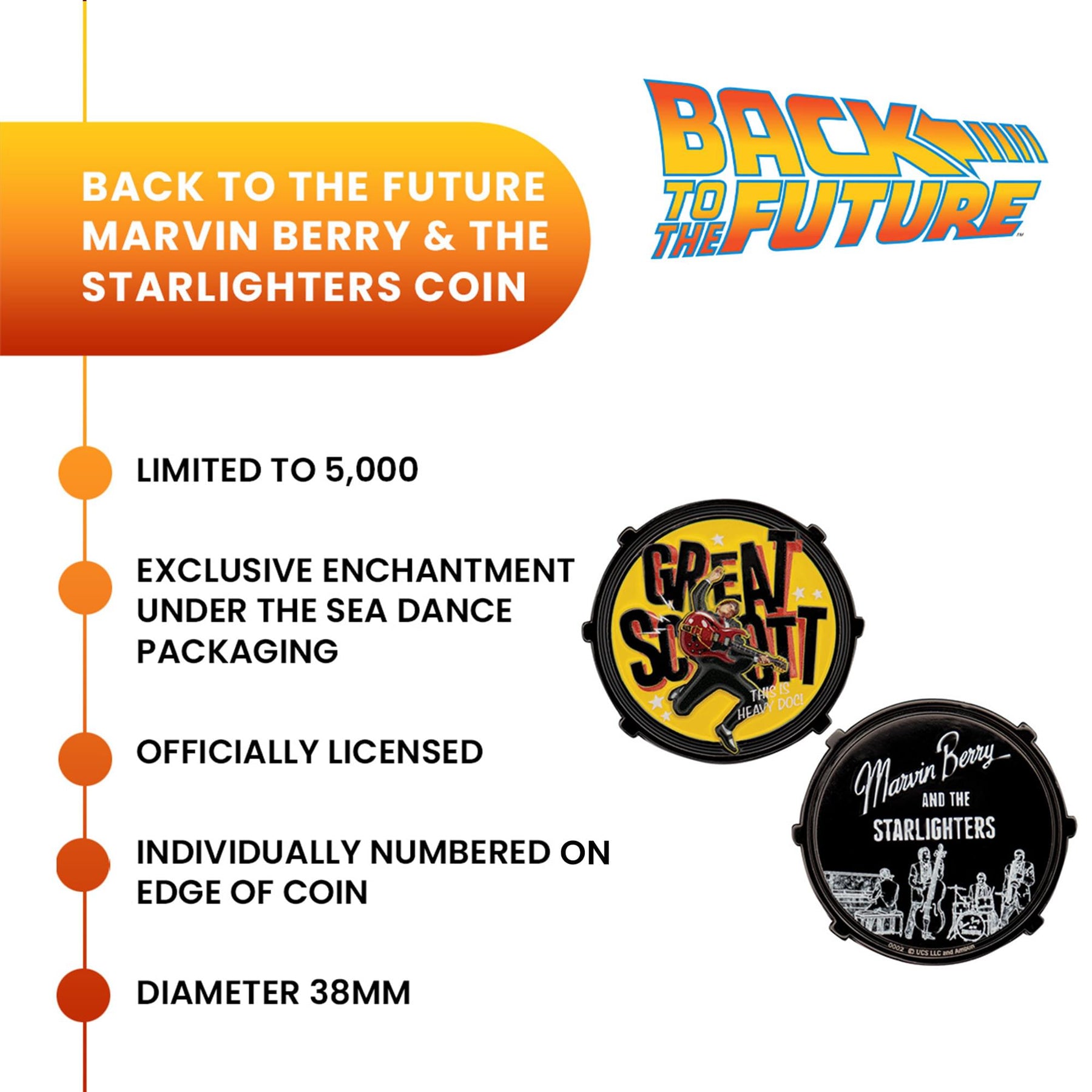 Back To The Future Marvin Berry and The Starlighters Limited Edition Coin