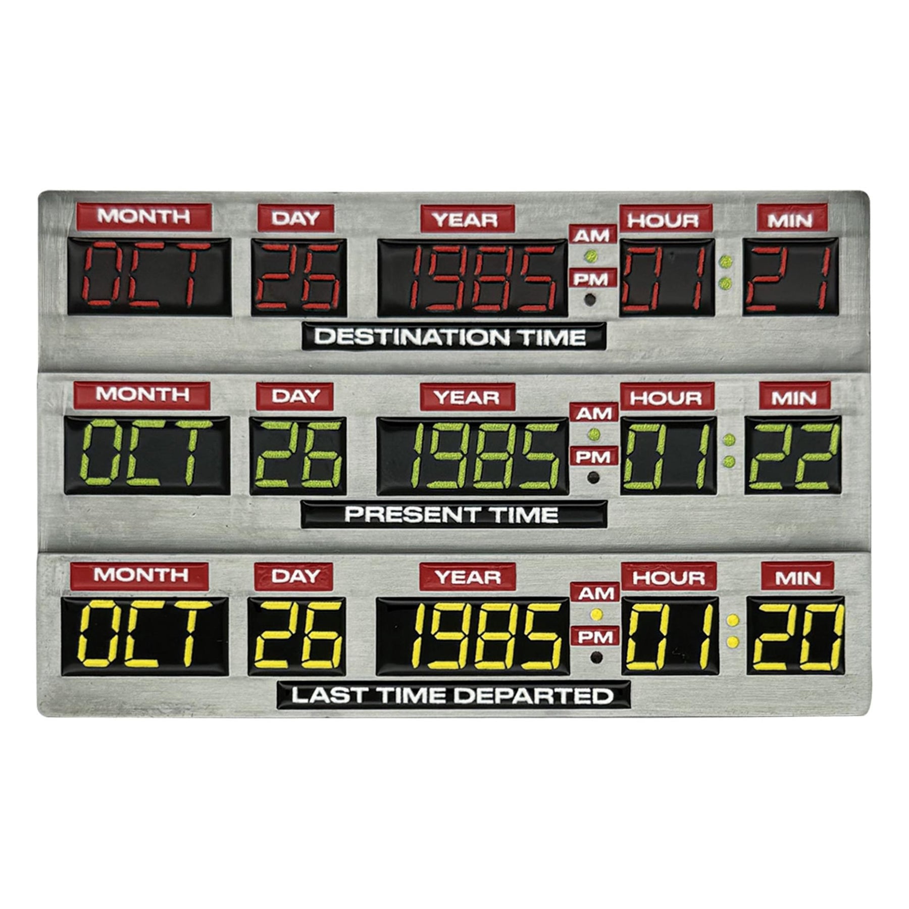 Back To The Future 40th Anniversary Time Circuits Limited Edition Metal Ingot