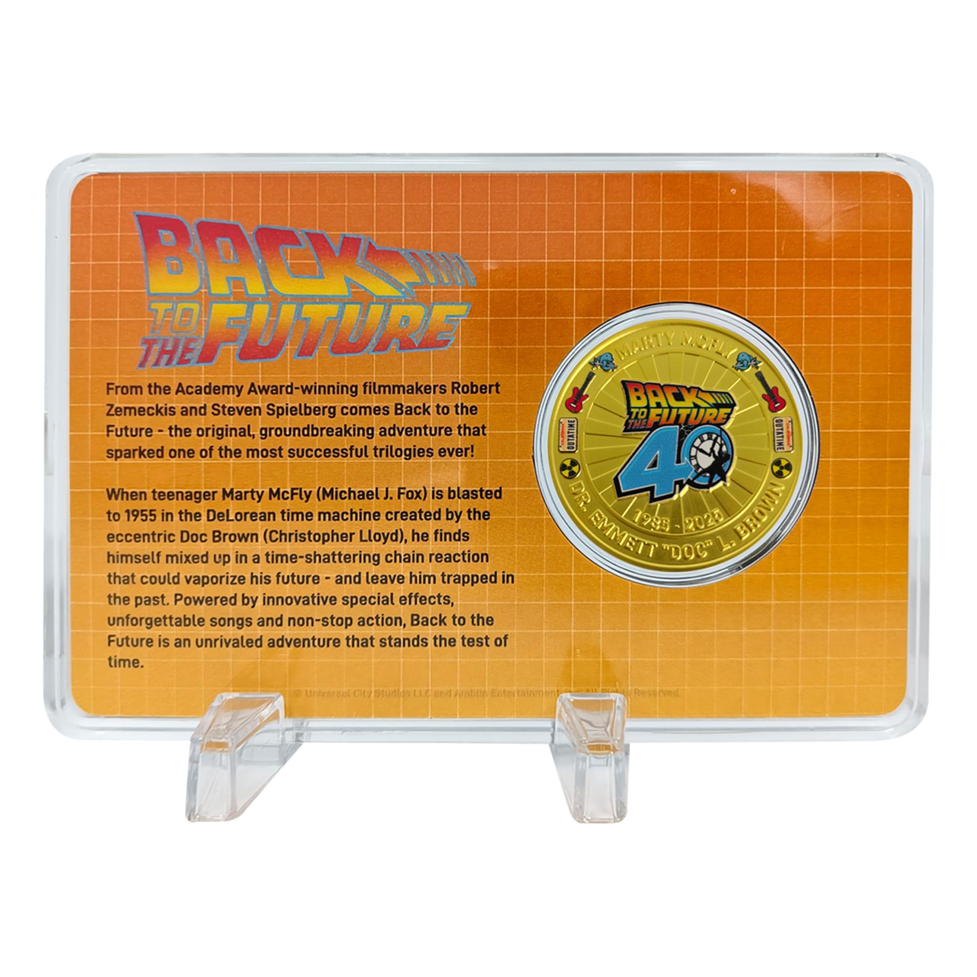Back To The Future 40th Anniversary Presentation Limited Edition Coin