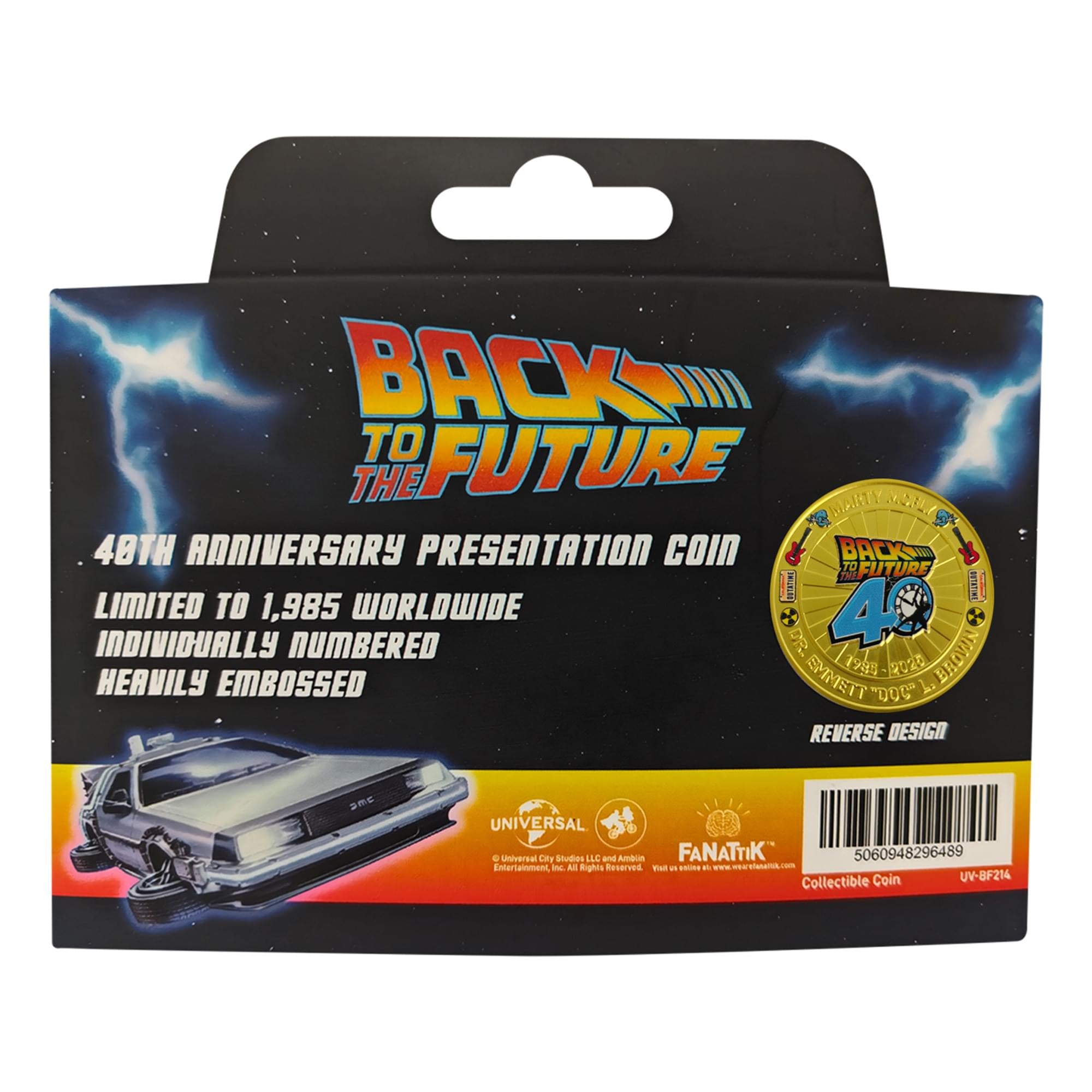 Back To The Future 40th Anniversary Presentation Limited Edition Coin
