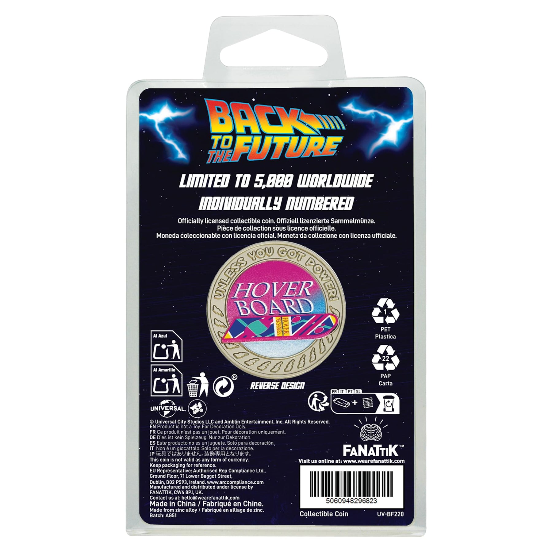 Back To The Future Part II Hoverboard Limited Edition Collector Coin With Case