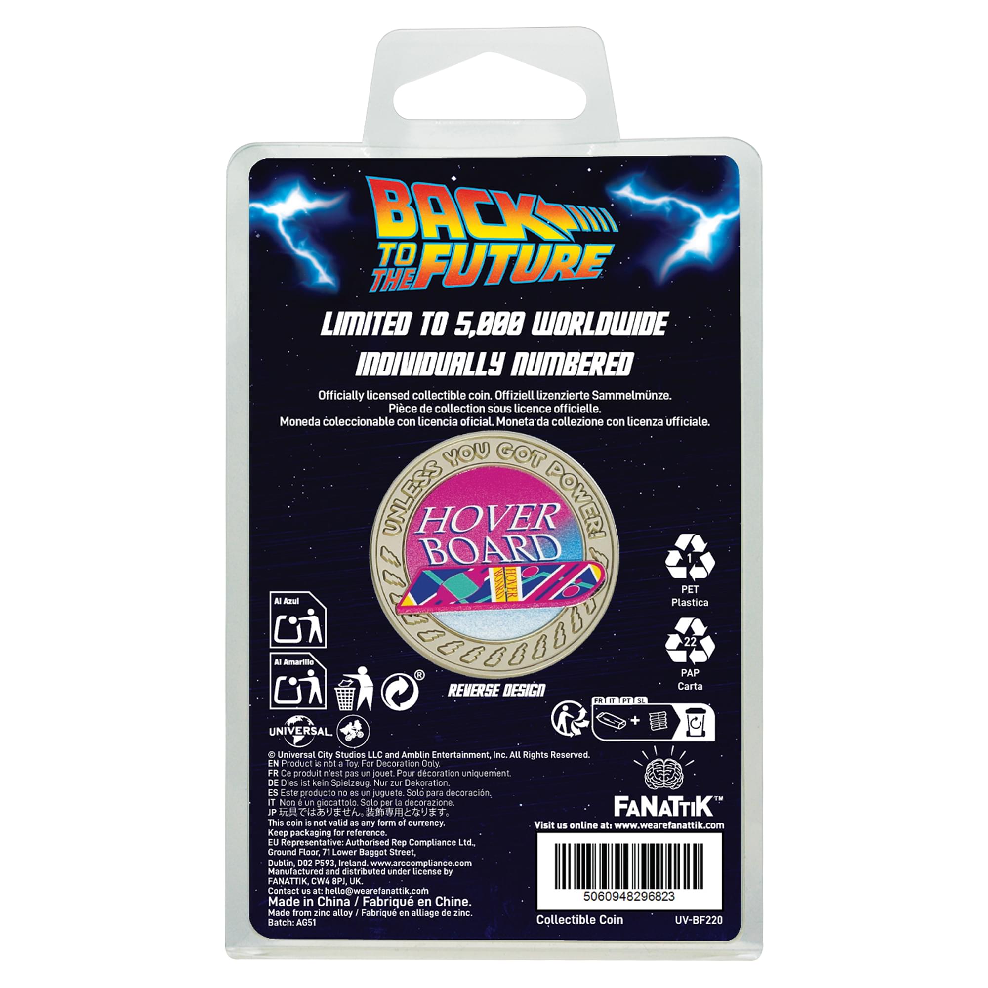 Back To The Future Part II Hoverboard Limited Edition Collector Coin With Case