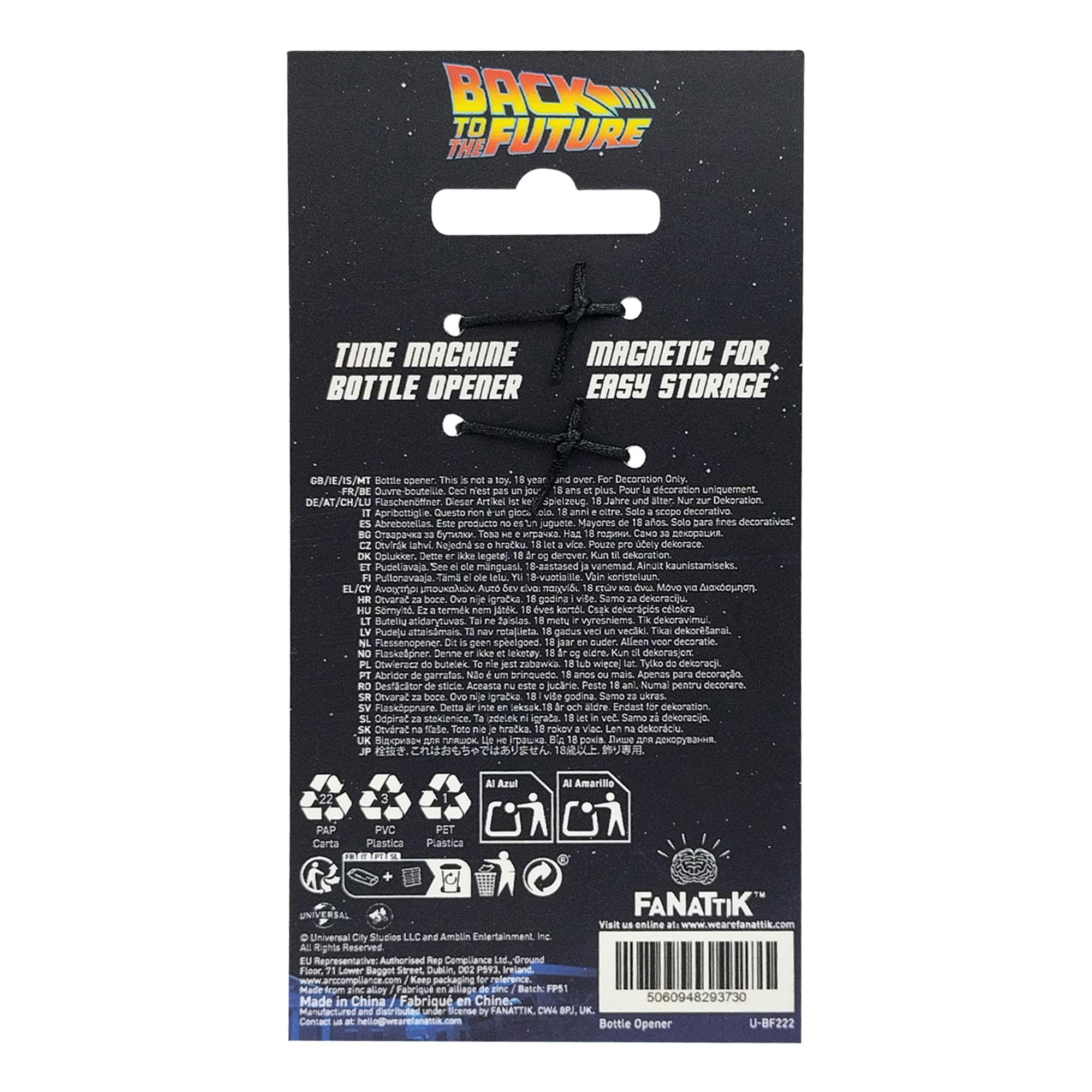 Back To The Future DeLorean Magnetic Metal Bottle Opener