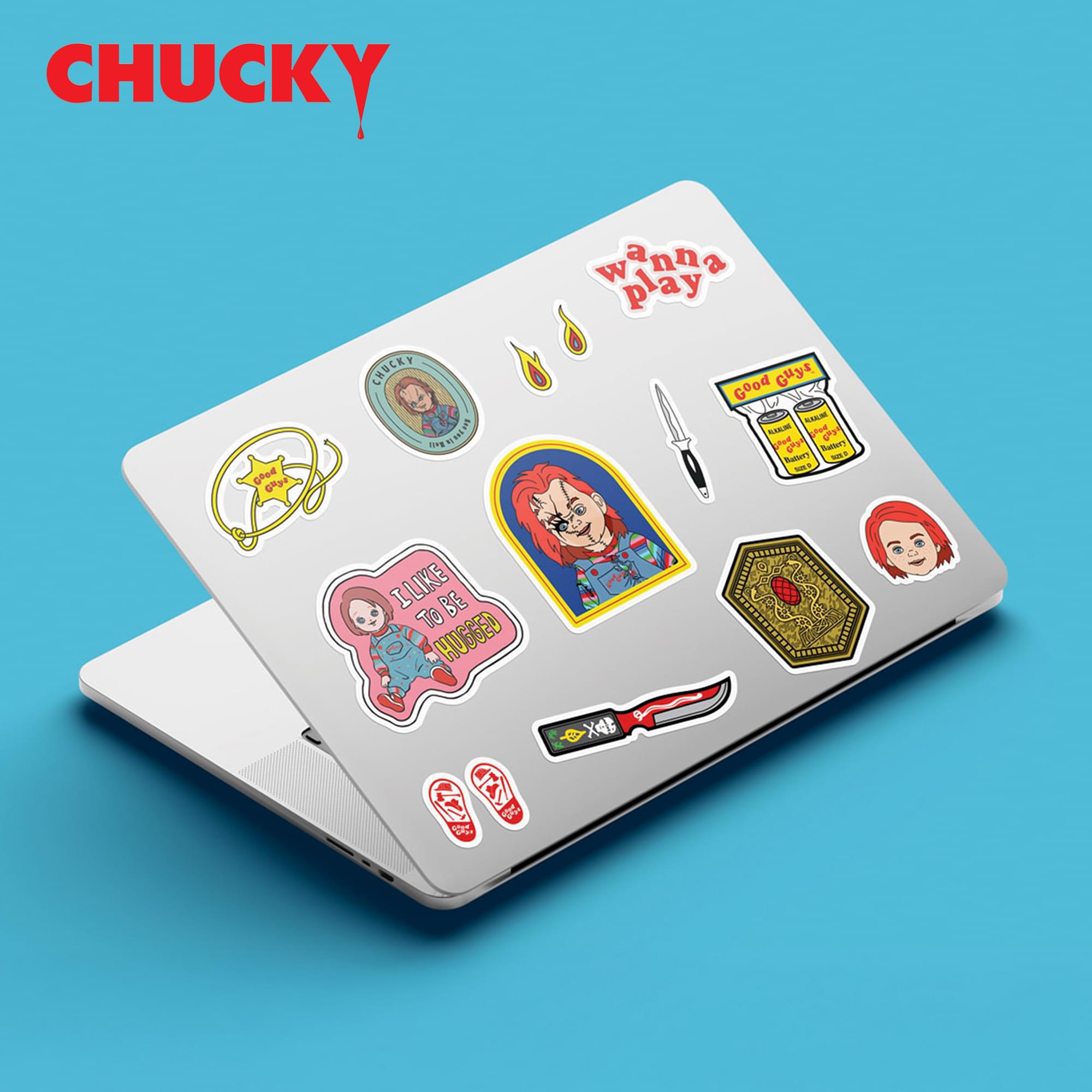 Child's Play Chucky Reusable Tech Decals | 4 Sheets