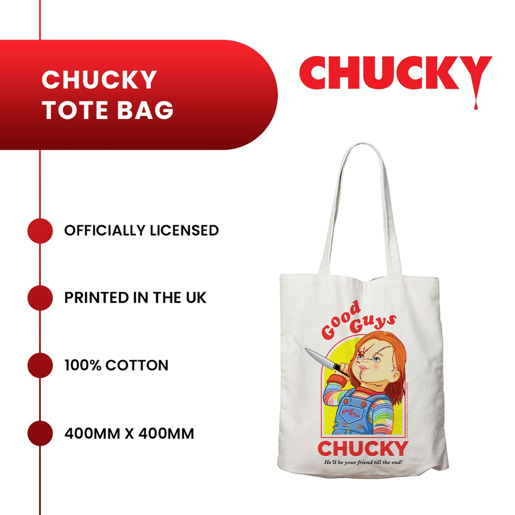 Child's Play Chucky 16-Inch Cotton Tote Bag
