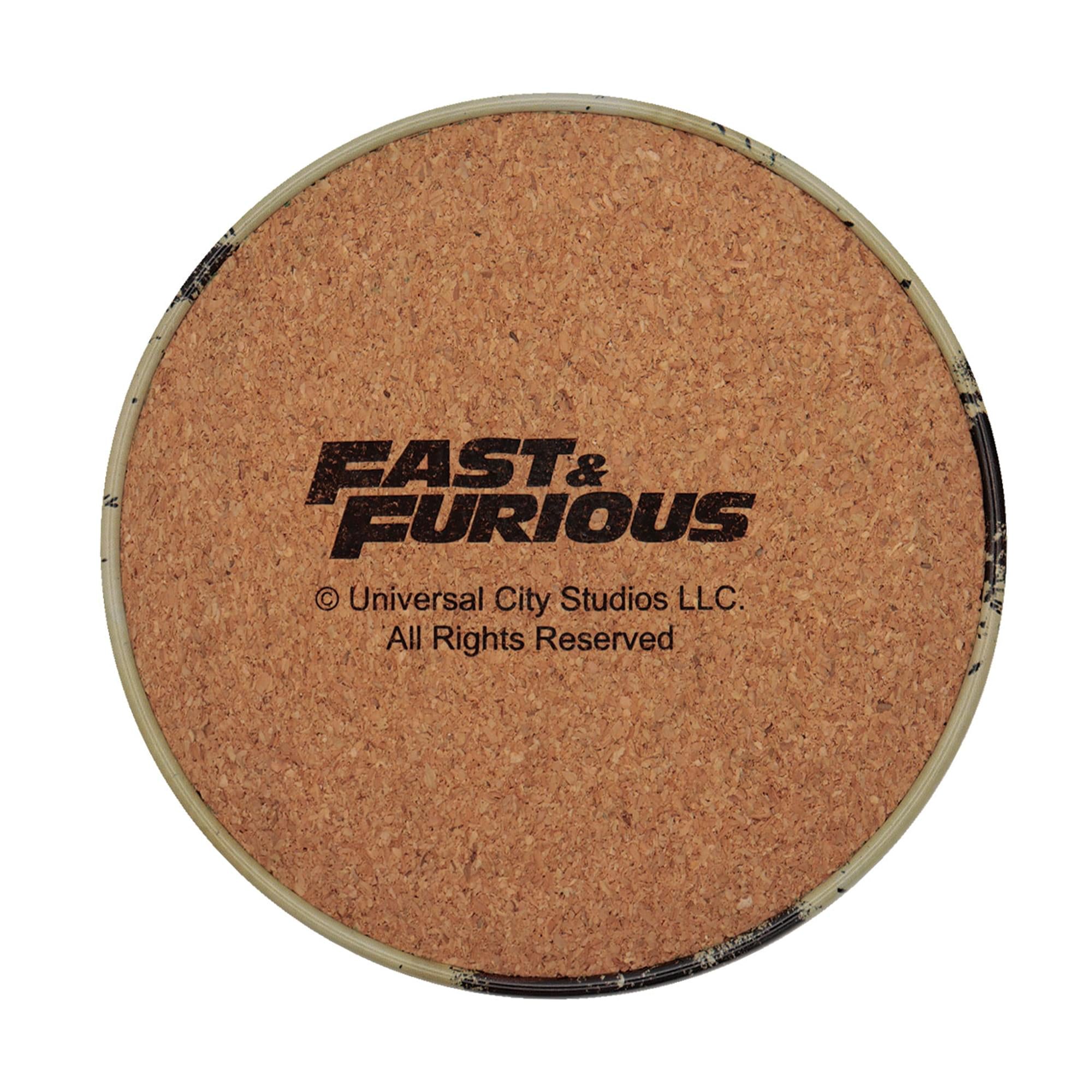Fast & Furious Vintage Style 4-Piece Metal Coasters