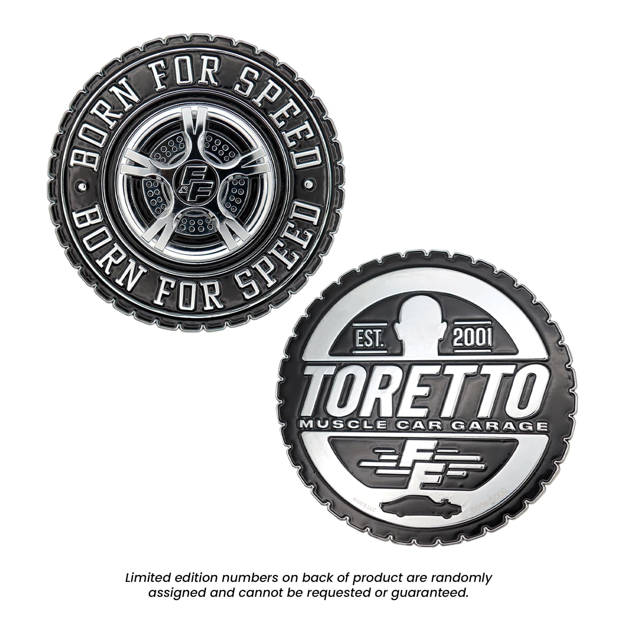 Fast & Furious "Born for Speed" Limited Edition Embossed Metal Medallion