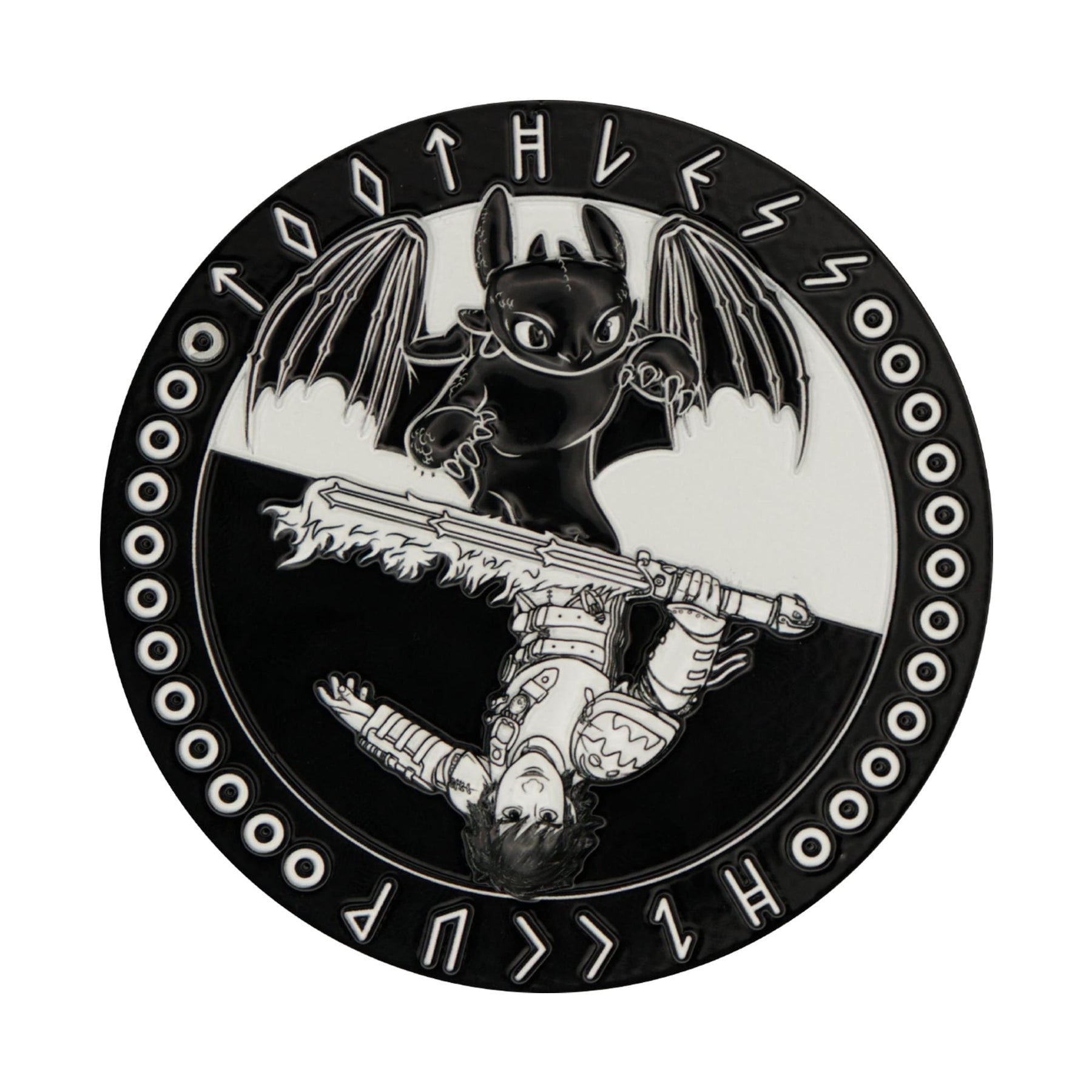 How To Train Your Dragon Toothless and Hiccup Limited Edition Metal Medallion