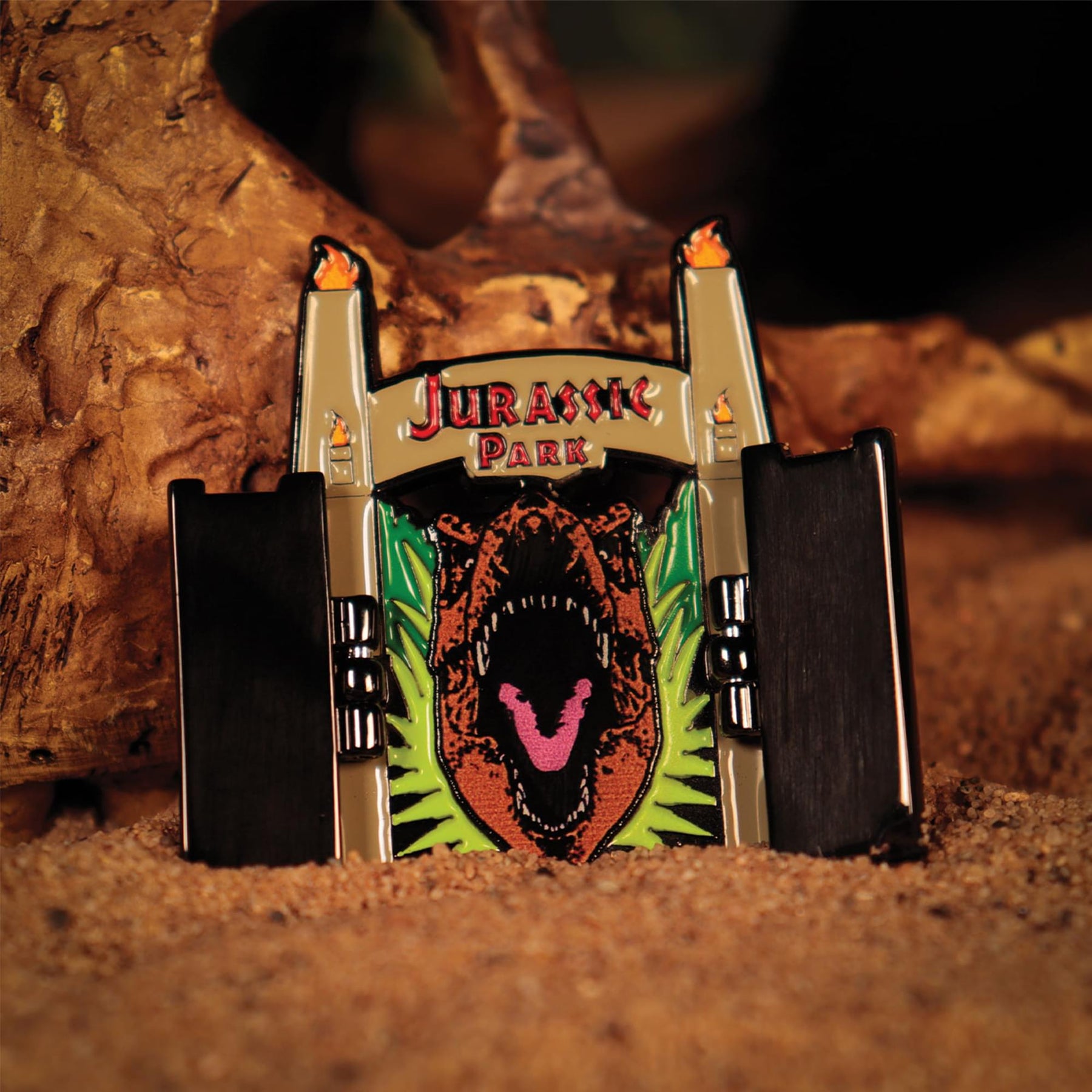 Jurassic Park Gates Limited Edition Hinged Enamel Pin