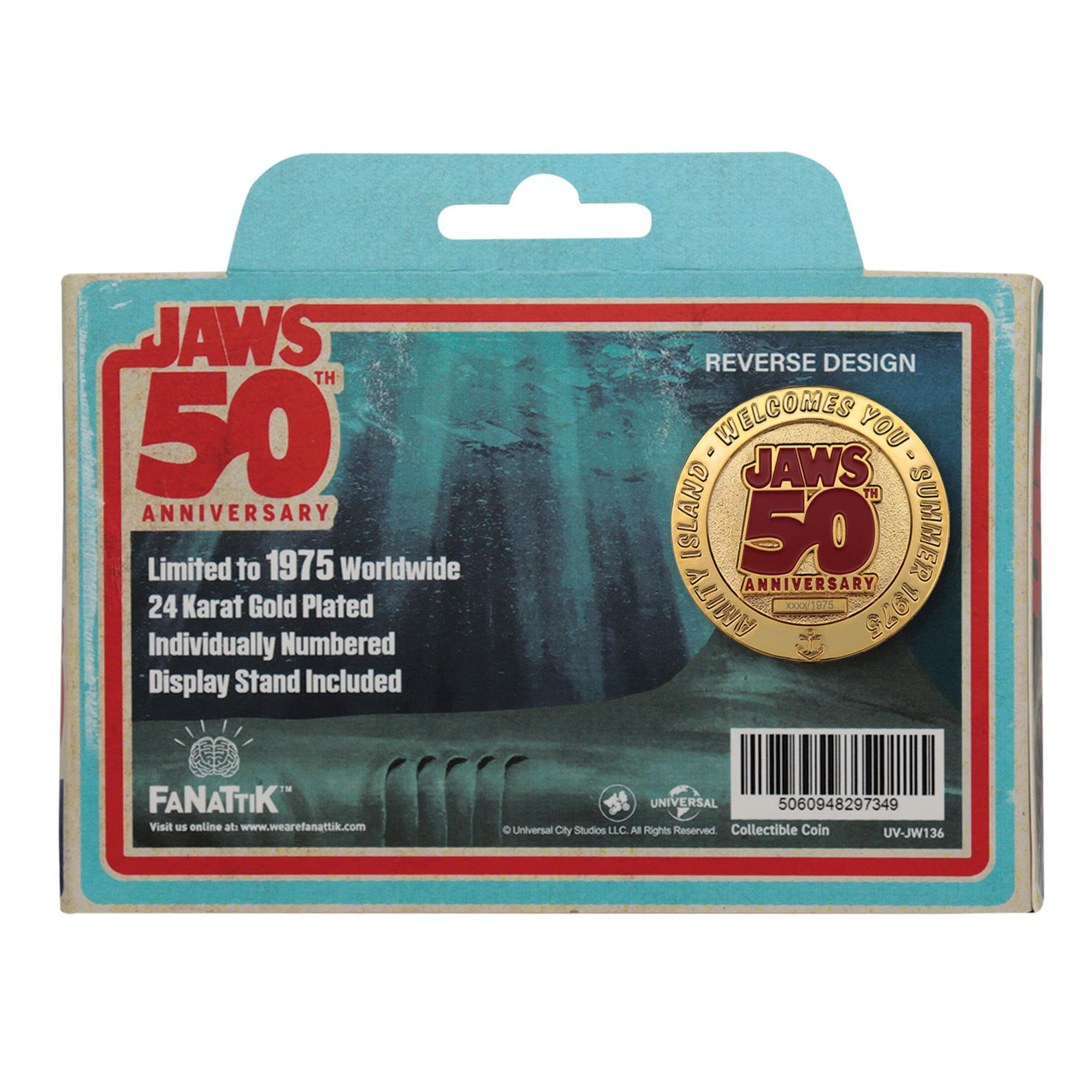 Jaws 50th Anniversary Limited Edition 24K Gold-Plated Collectible Coin