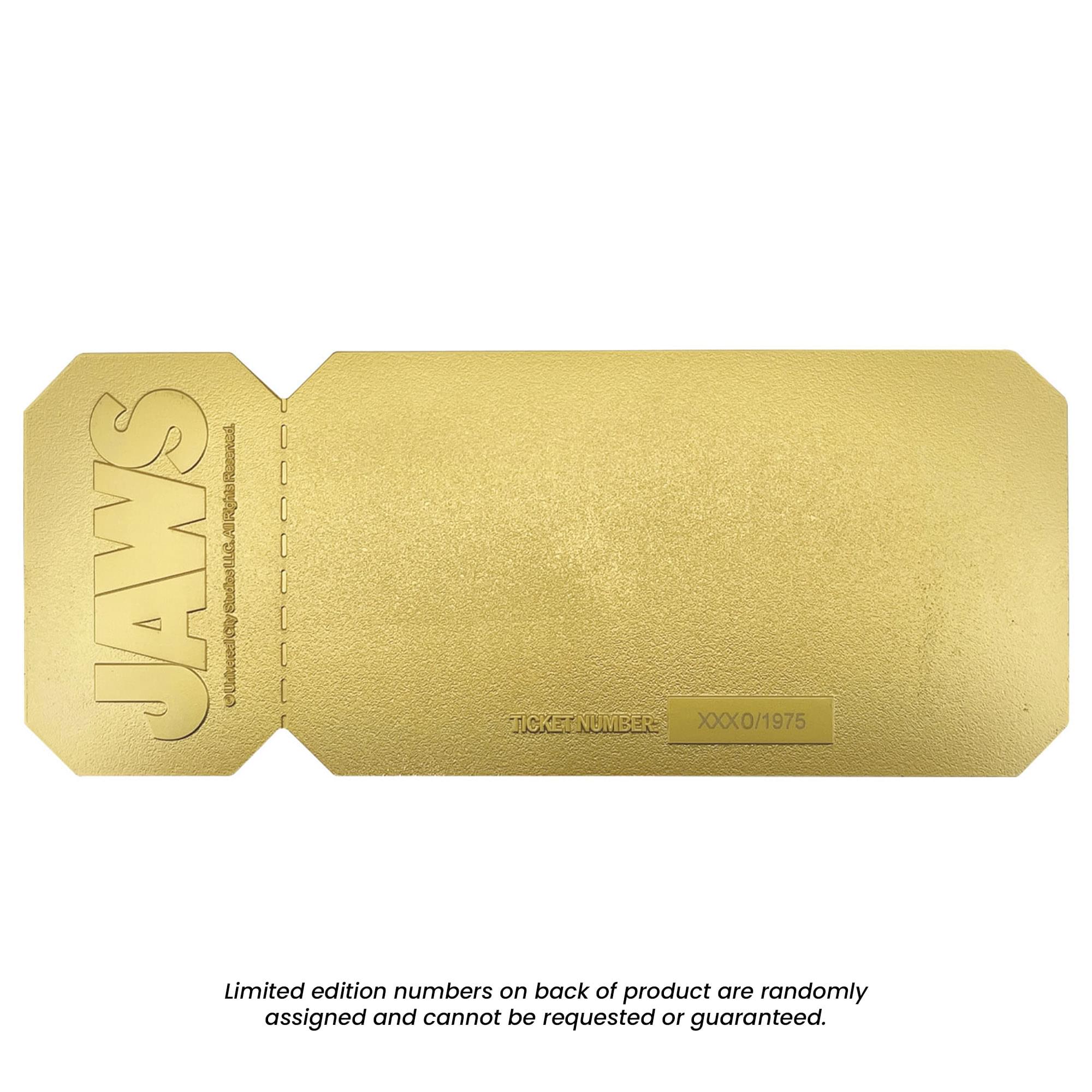 Jaws 50th Anniversary Regatta Ticket Limited Edition 24K Gold-Plated Replica
