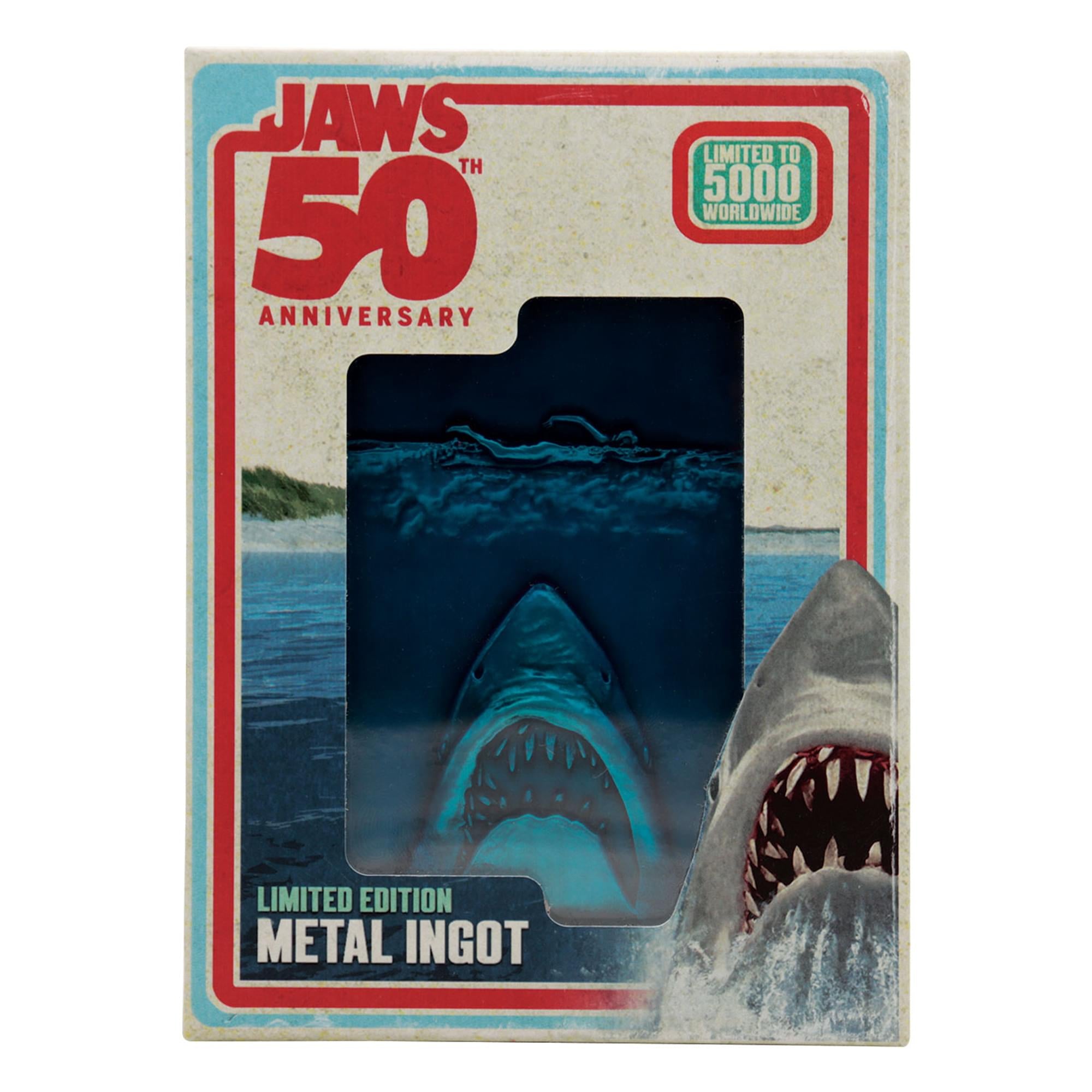 Jaws 50th Anniversary Poster Limited Edition Embossed Metal Ingot