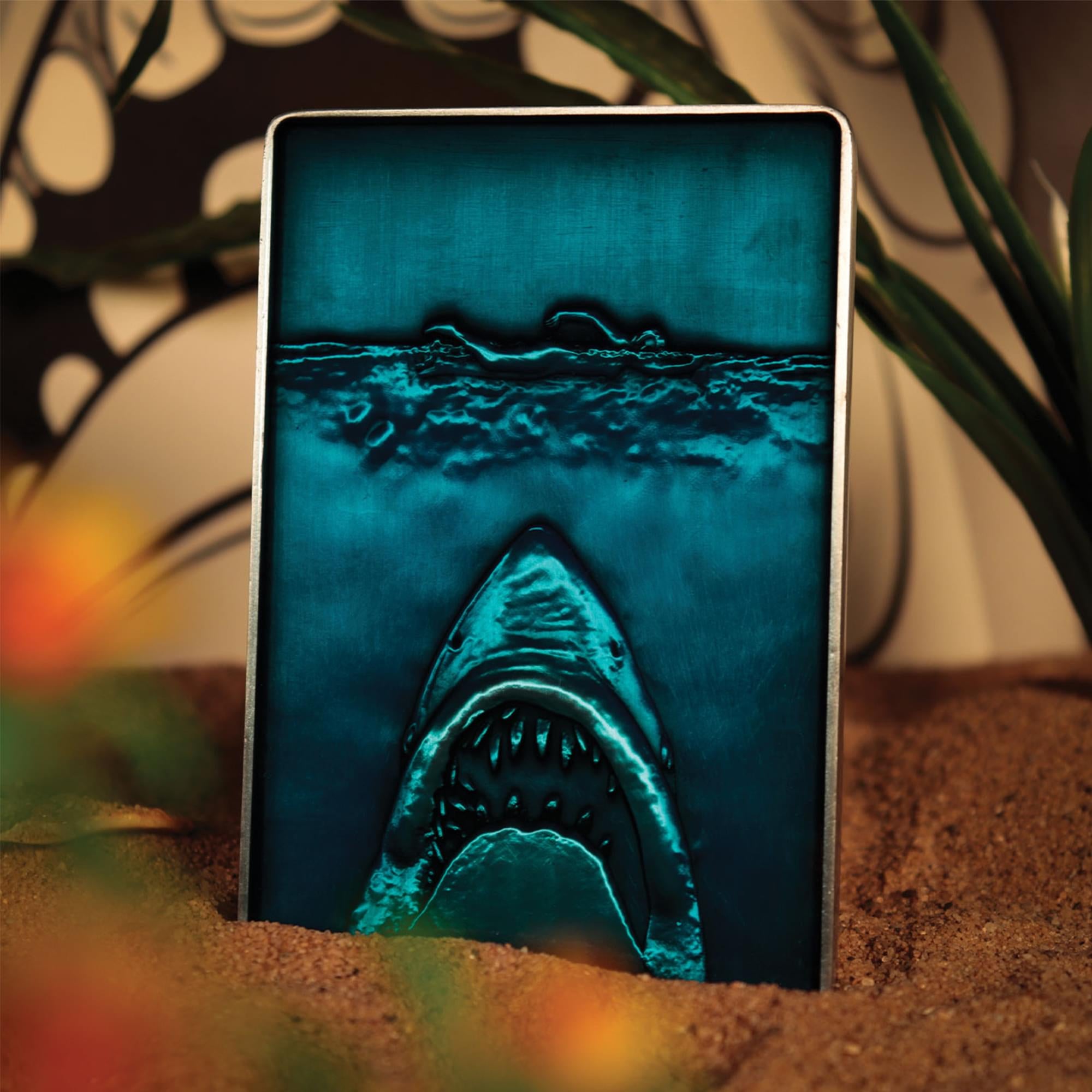 Jaws 50th Anniversary Poster Limited Edition Embossed Metal Ingot