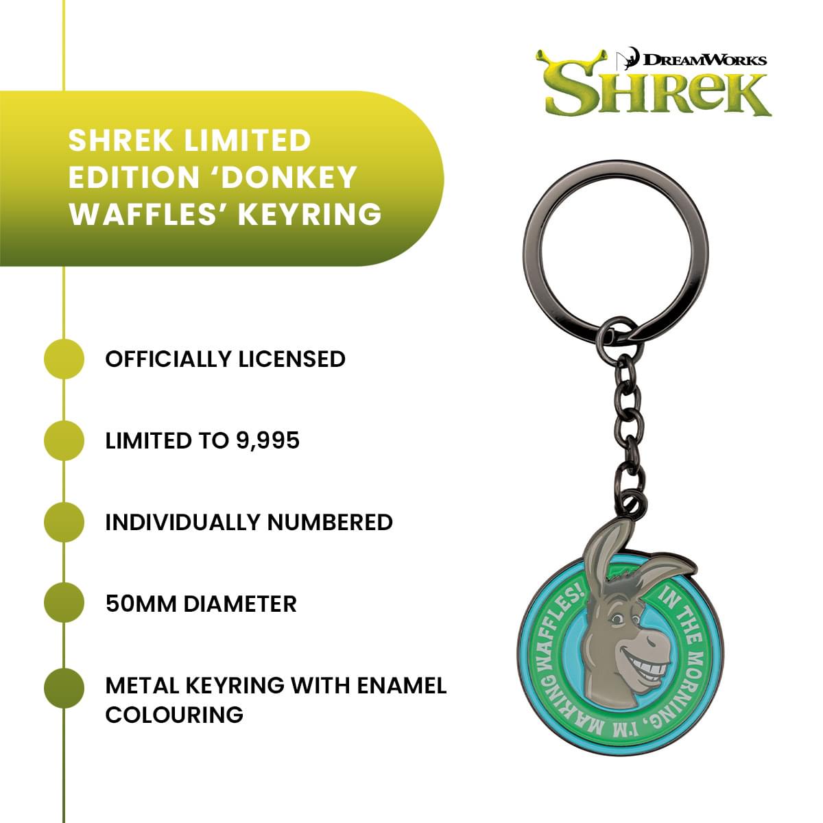 Shrek "Donkey Waffles" Limited Edition Keyring
