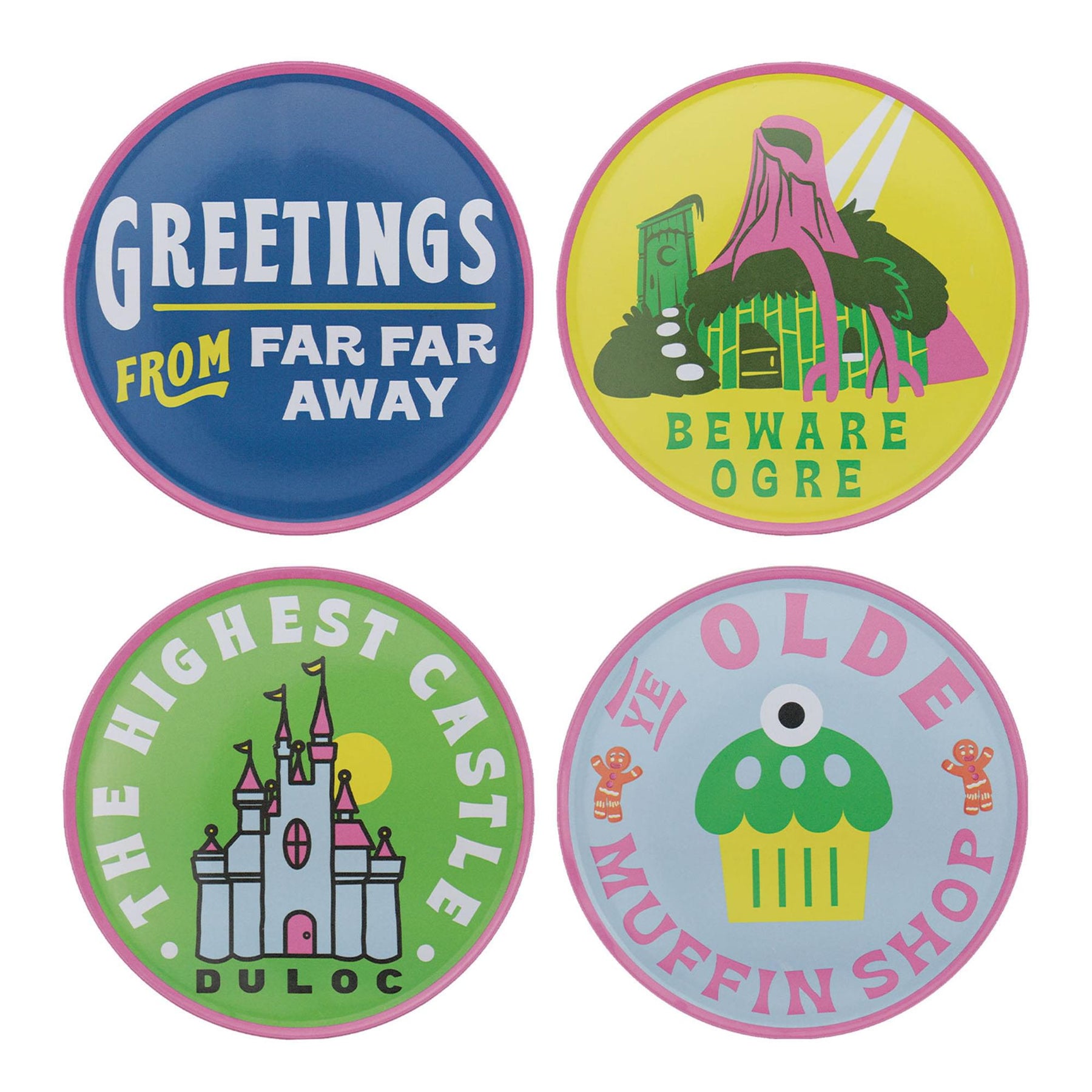 Shrek 4-Piece Metal Coaster Set
