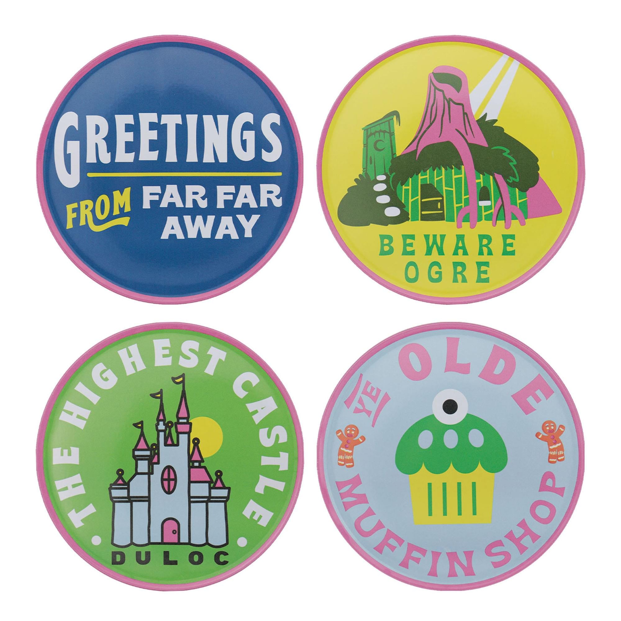 Shrek 4-Piece Metal Coaster Set
