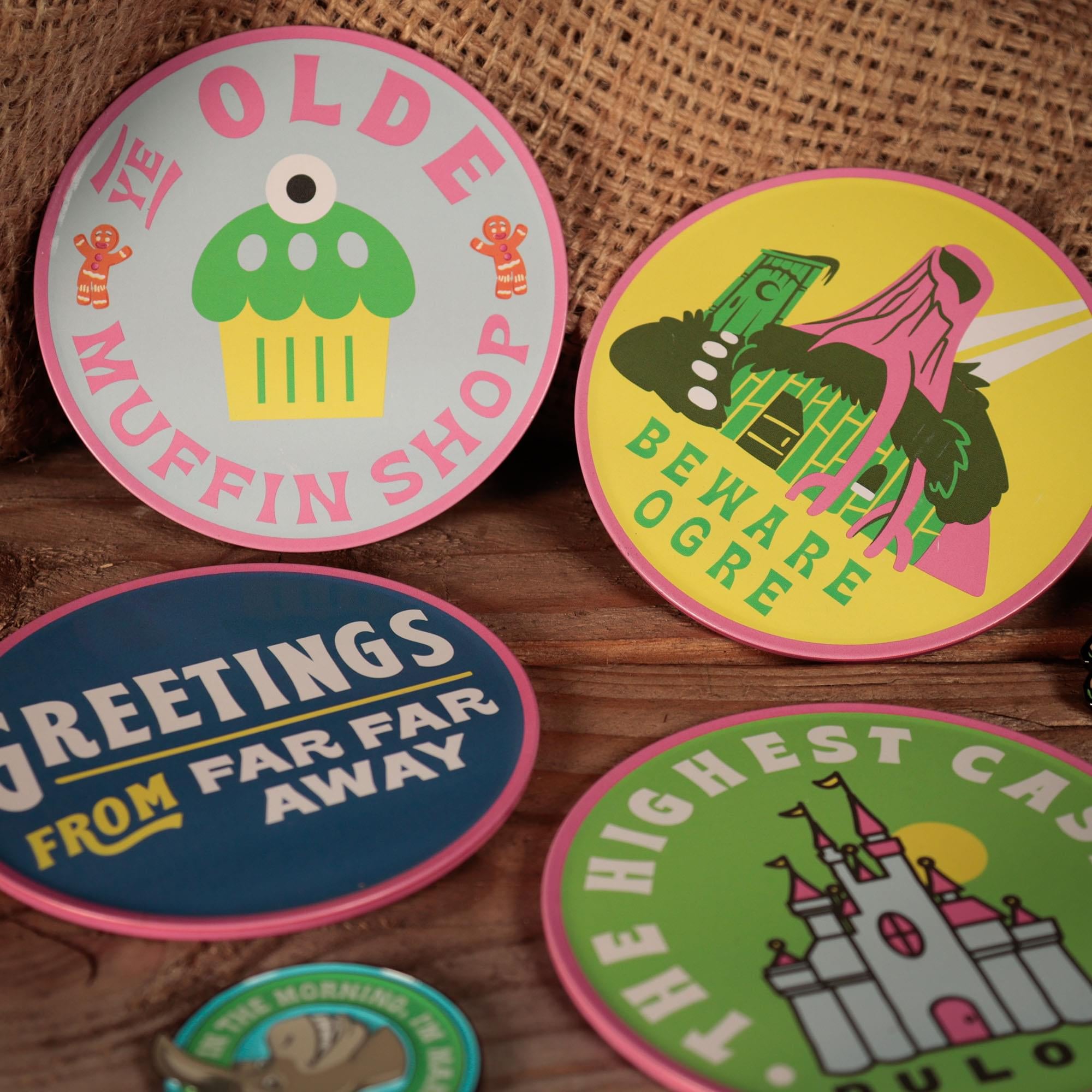Shrek 4-Piece Metal Coaster Set
