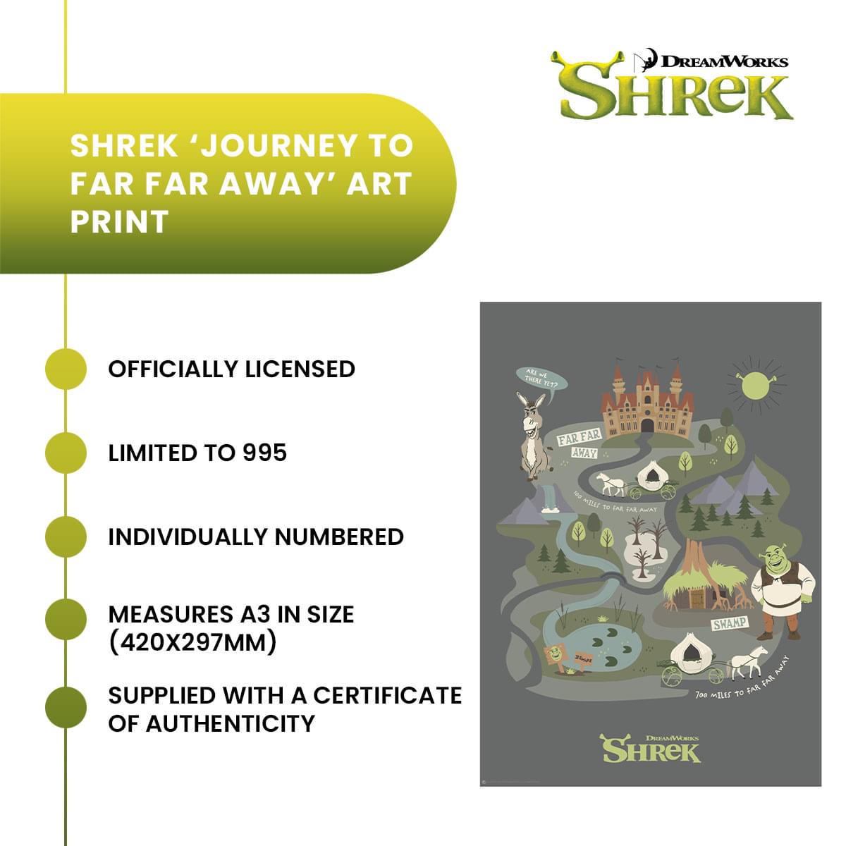 Shrek "Journey To Far Far Away" Art Print