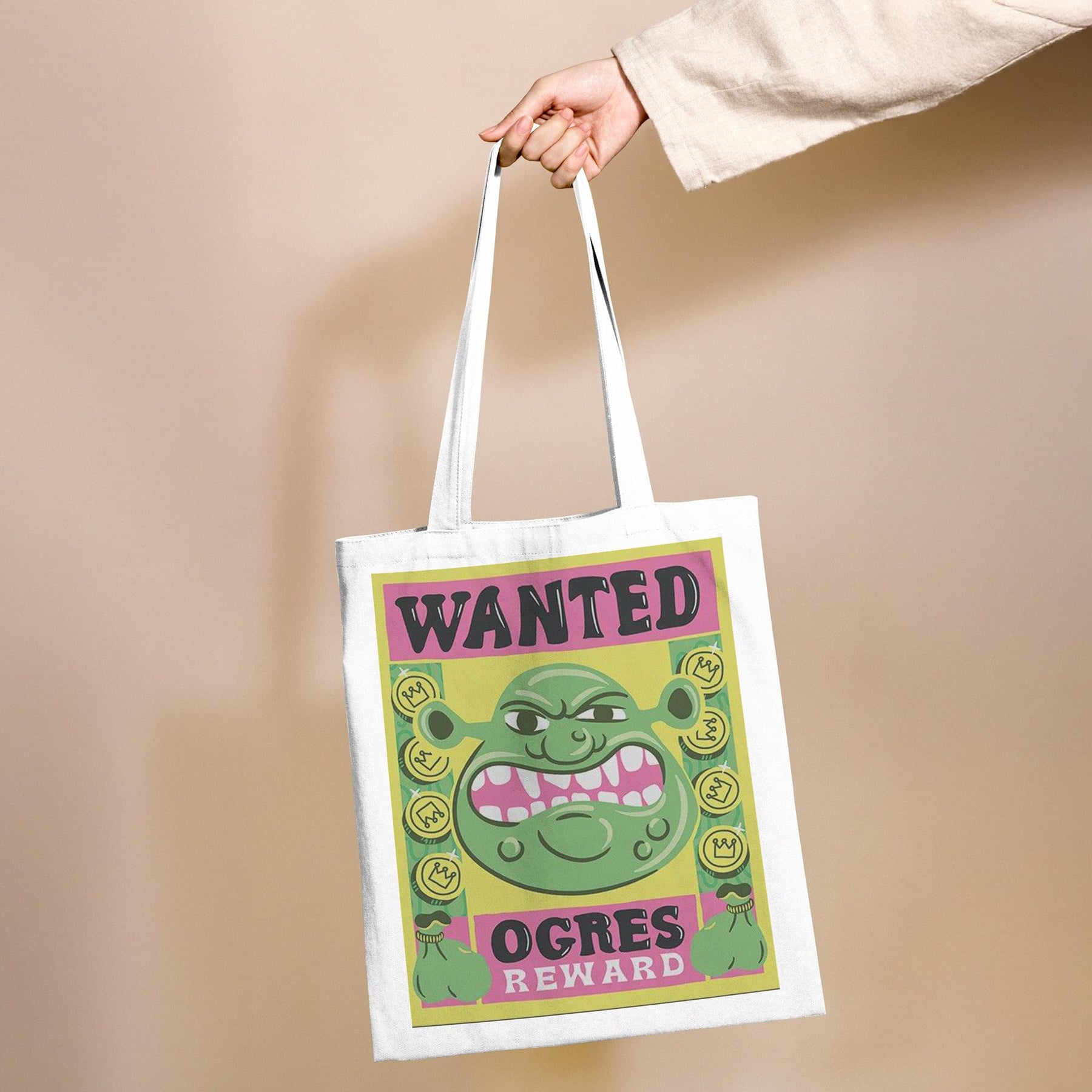 Shrek "Wanted Ogres" 16-Inch Cotton Tote Bag